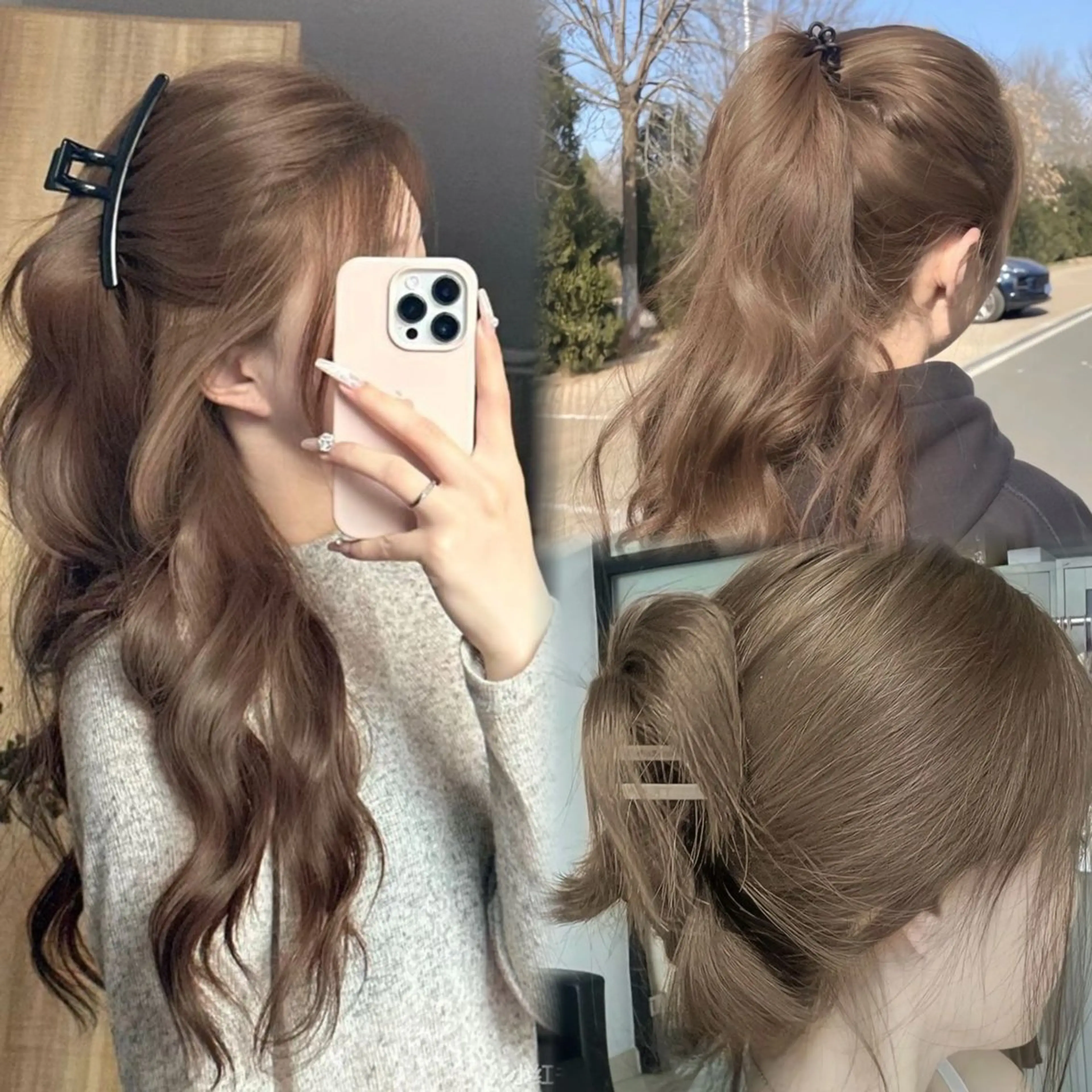 ミディアム カット ヘアカラー トリートメント ヘッドスパ ヘアセット 上品🤍韓国レイヤー /透明感🤍FUGAのヘアスタイル