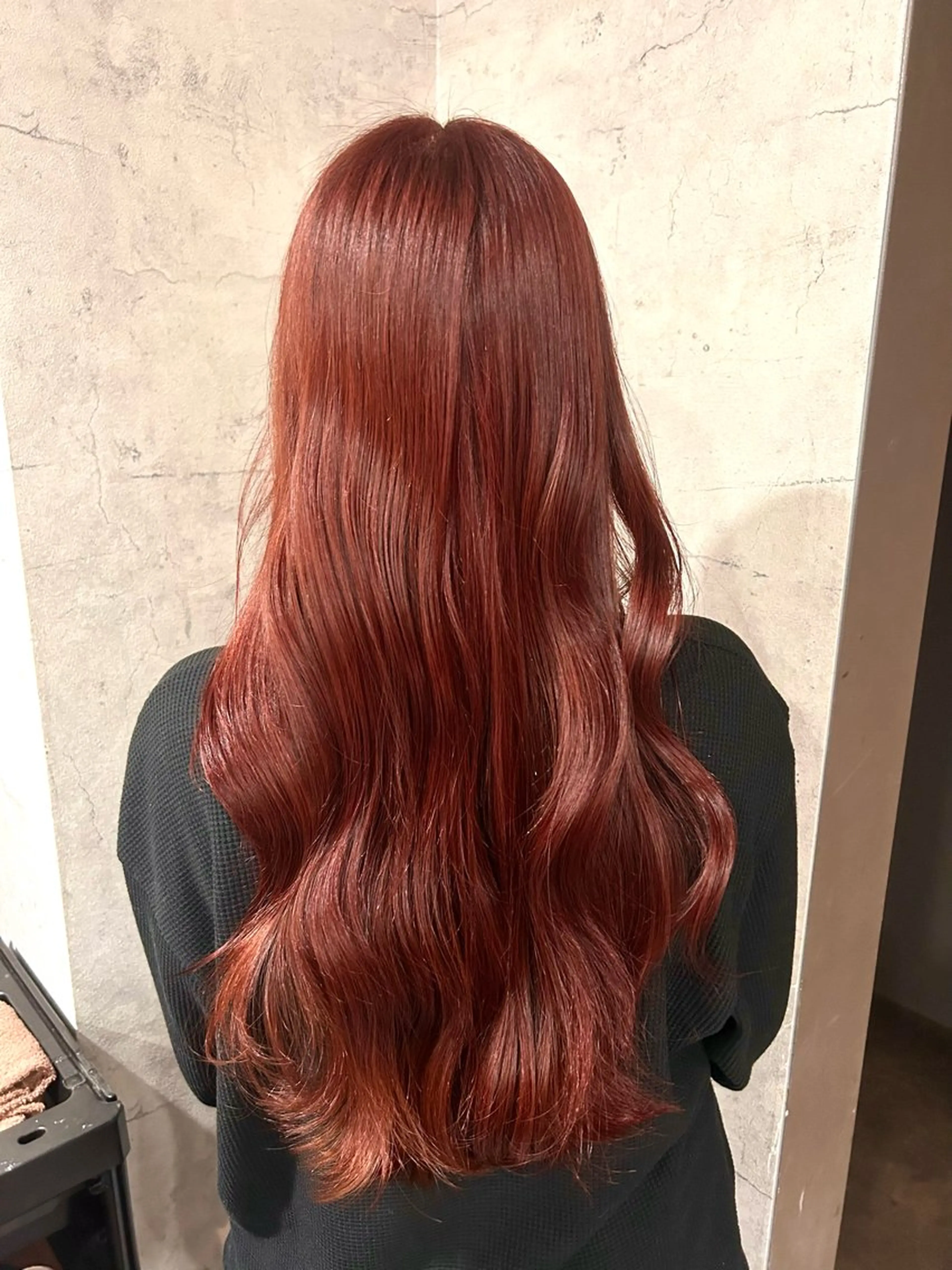 セミロング カラー ブリーチ ダブルカラー ブリーチなしカラー レッドカラー ヘアカラー パーソナルカラー 診断🍀マリンのヘアスタイル