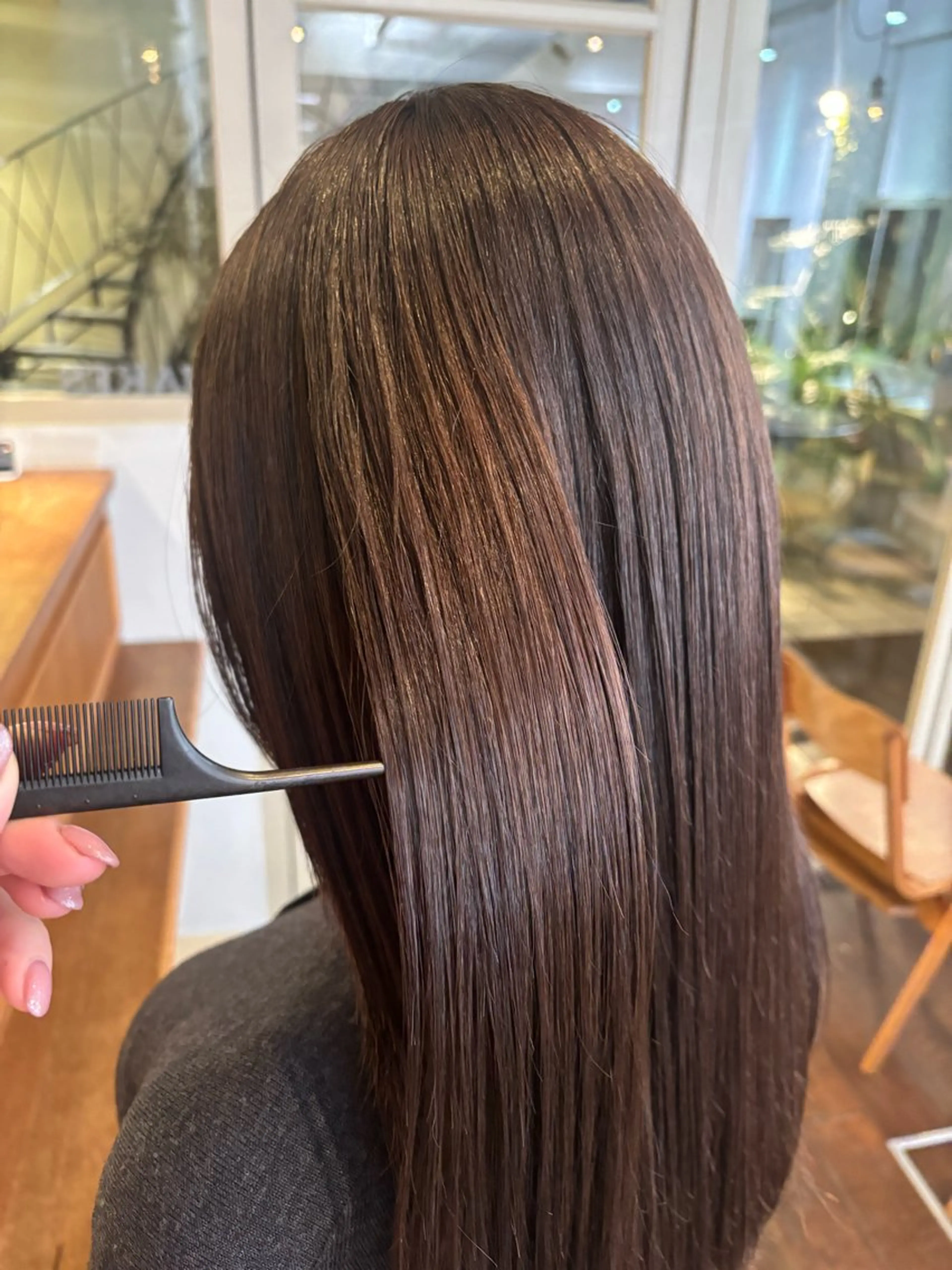 ロング カラー くいた あやなのヘアスタイル