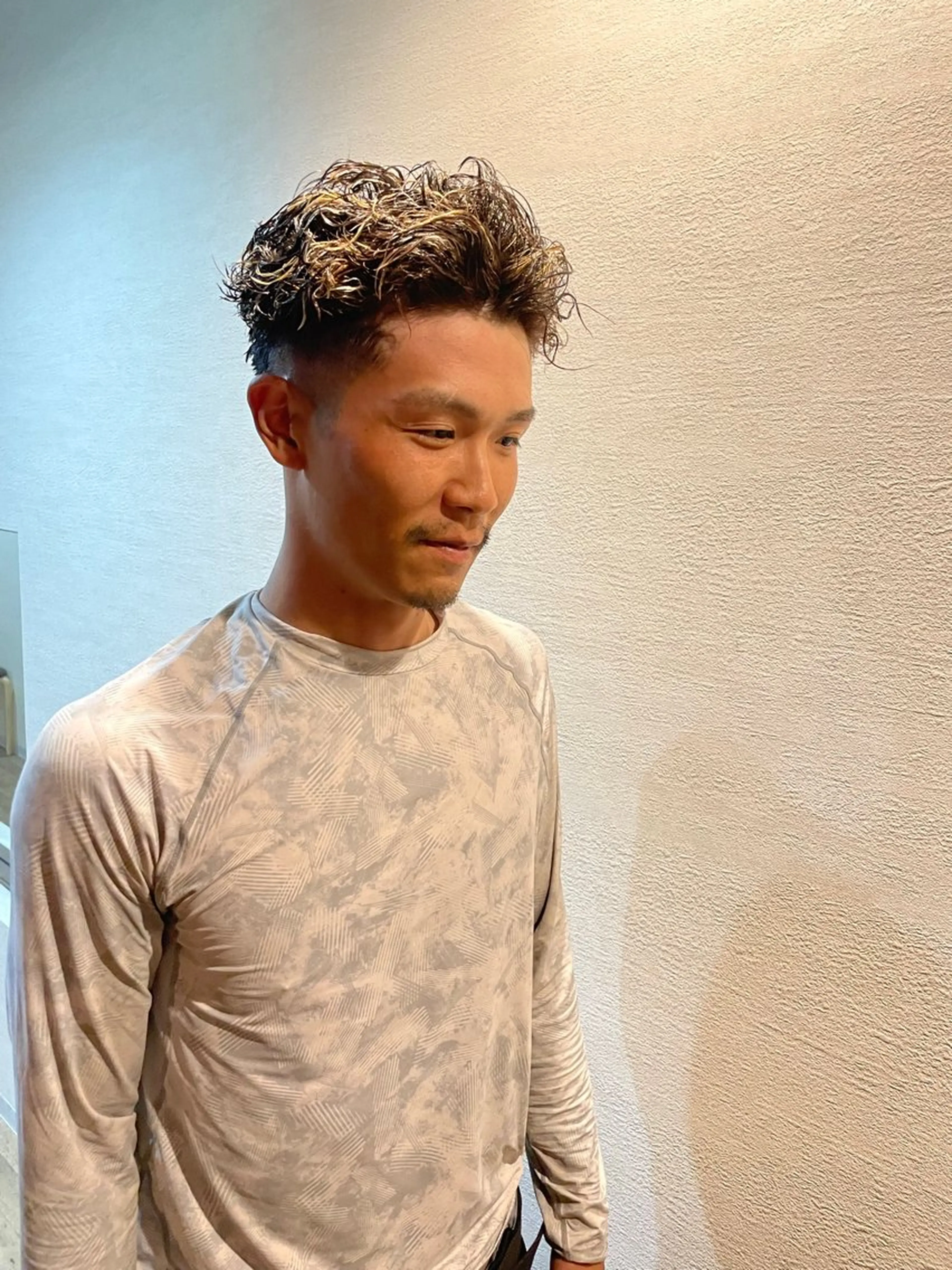 ショート カラー パーマ メンズ メンズメッシュ メッシュ grAt所属・森 真伊希のヘアスタイル