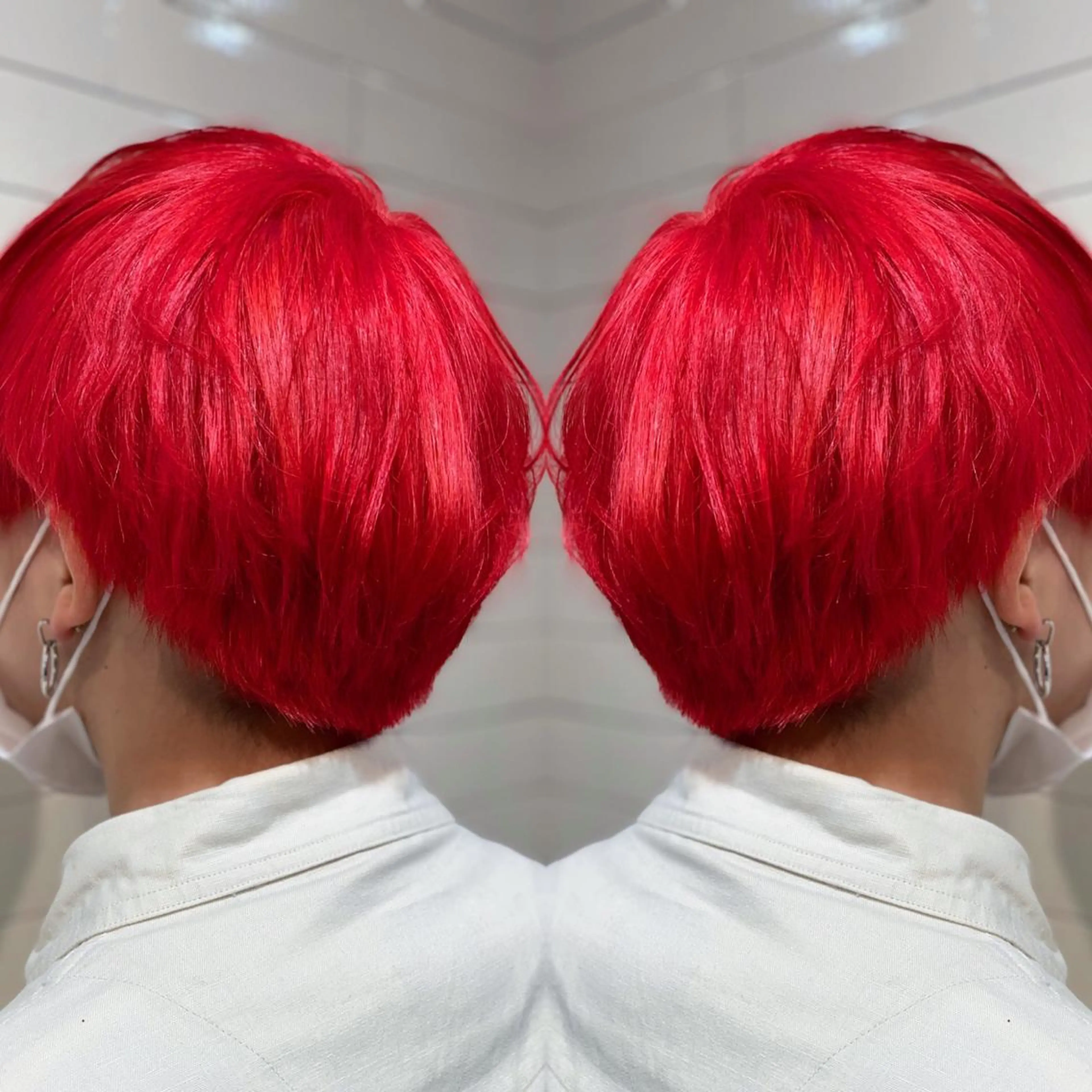 ショート カラー ヘアアレンジ ヘアカラー トリートメント 髪質改善×ハイトーン 中田啄也のヘアスタイル