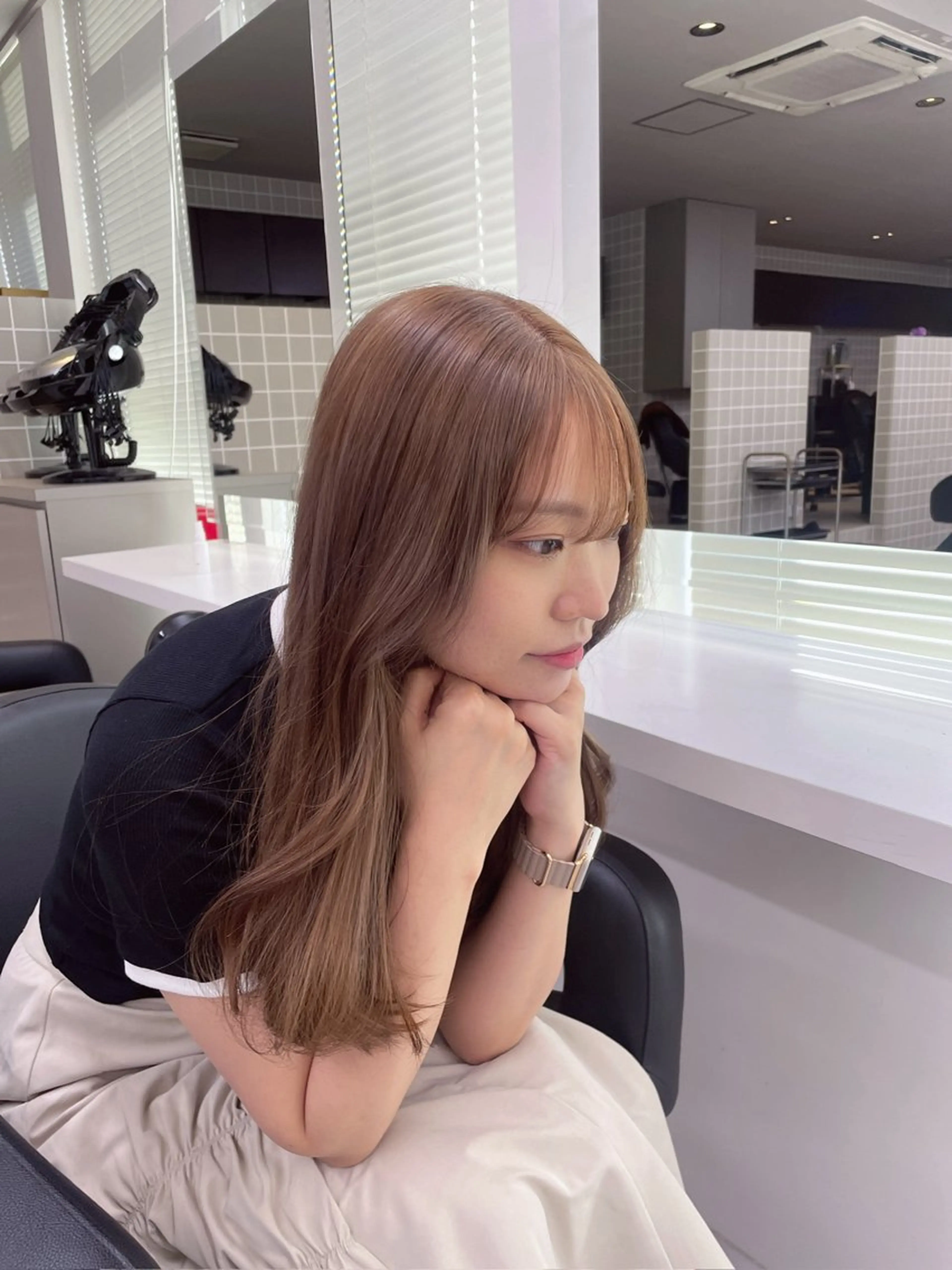 セミロング カラー カット ヘアカラー トリートメント ヘッドスパ ヘアセット 表参道ハッシュカット レイヤー/リノンのヘアスタイル