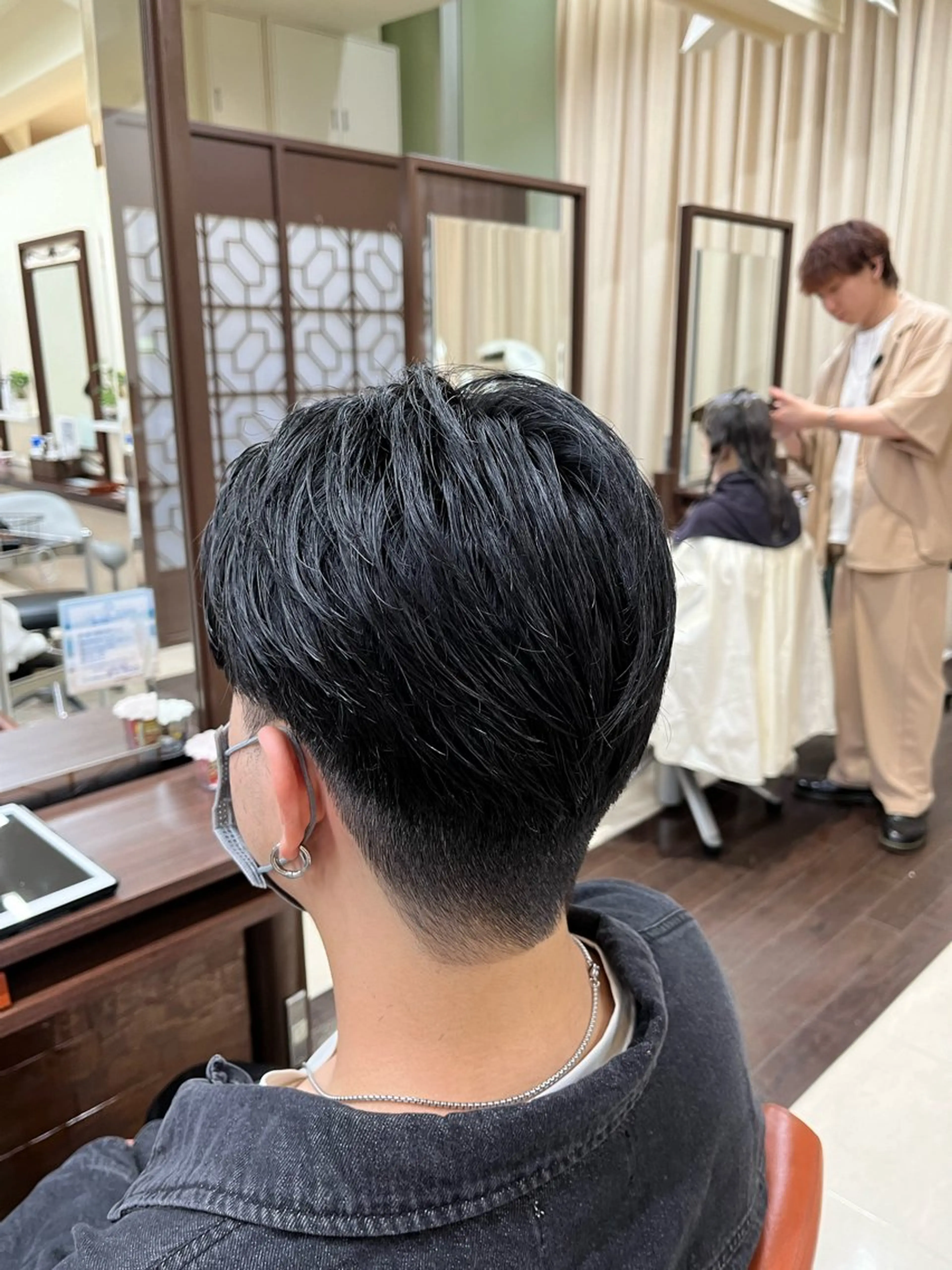 ショート パーマ メンズ センターパート 刈り上げ AROH  men's cut&men's perm 船橋店所属・🧊メンズ特化🧊 高木航希のヘアスタイル