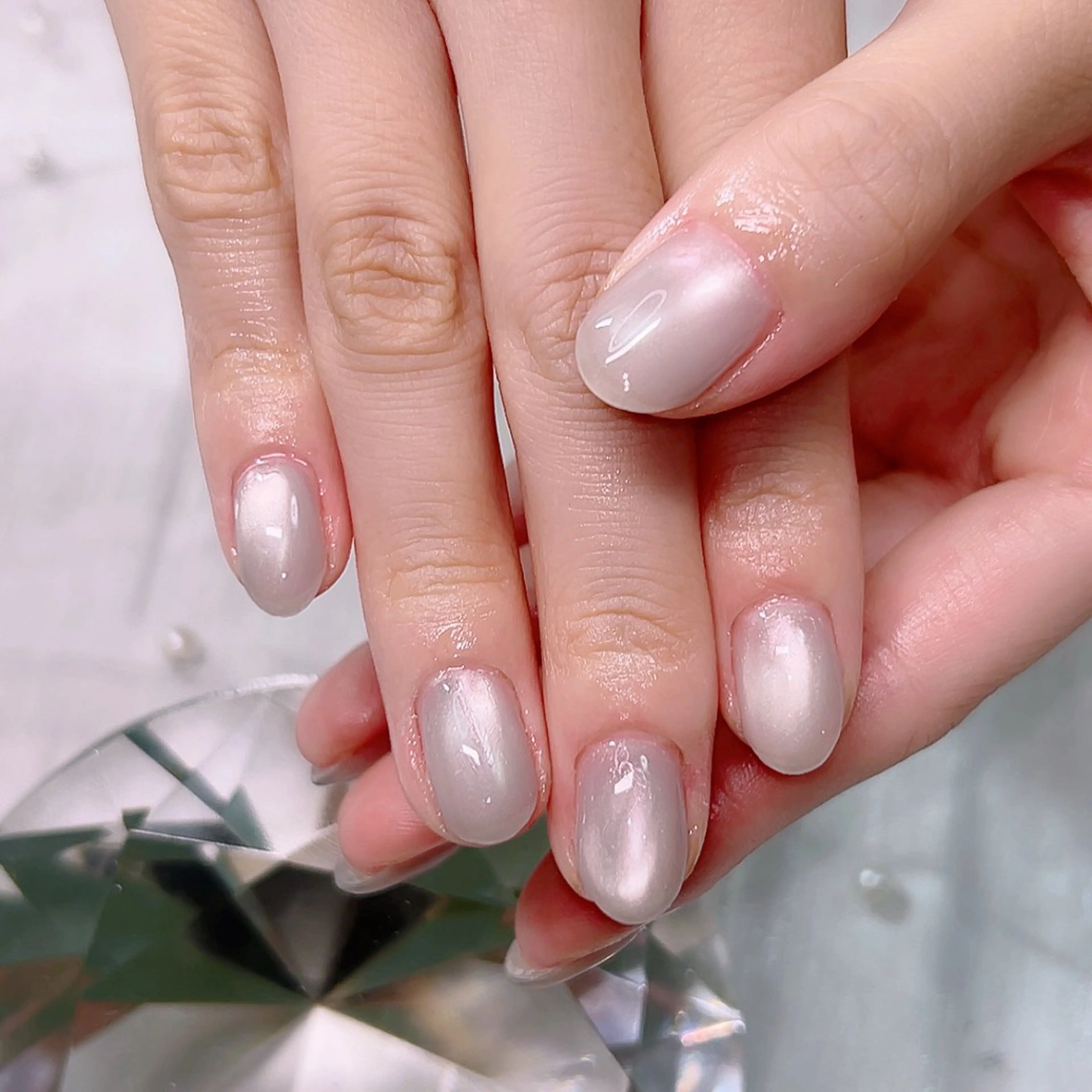 ネイル オーロラネイル キラキラネイル マグネットネイル ミラーネイル 夏ネイル ハンドネイル Cute Tips nailのネイルデザイン