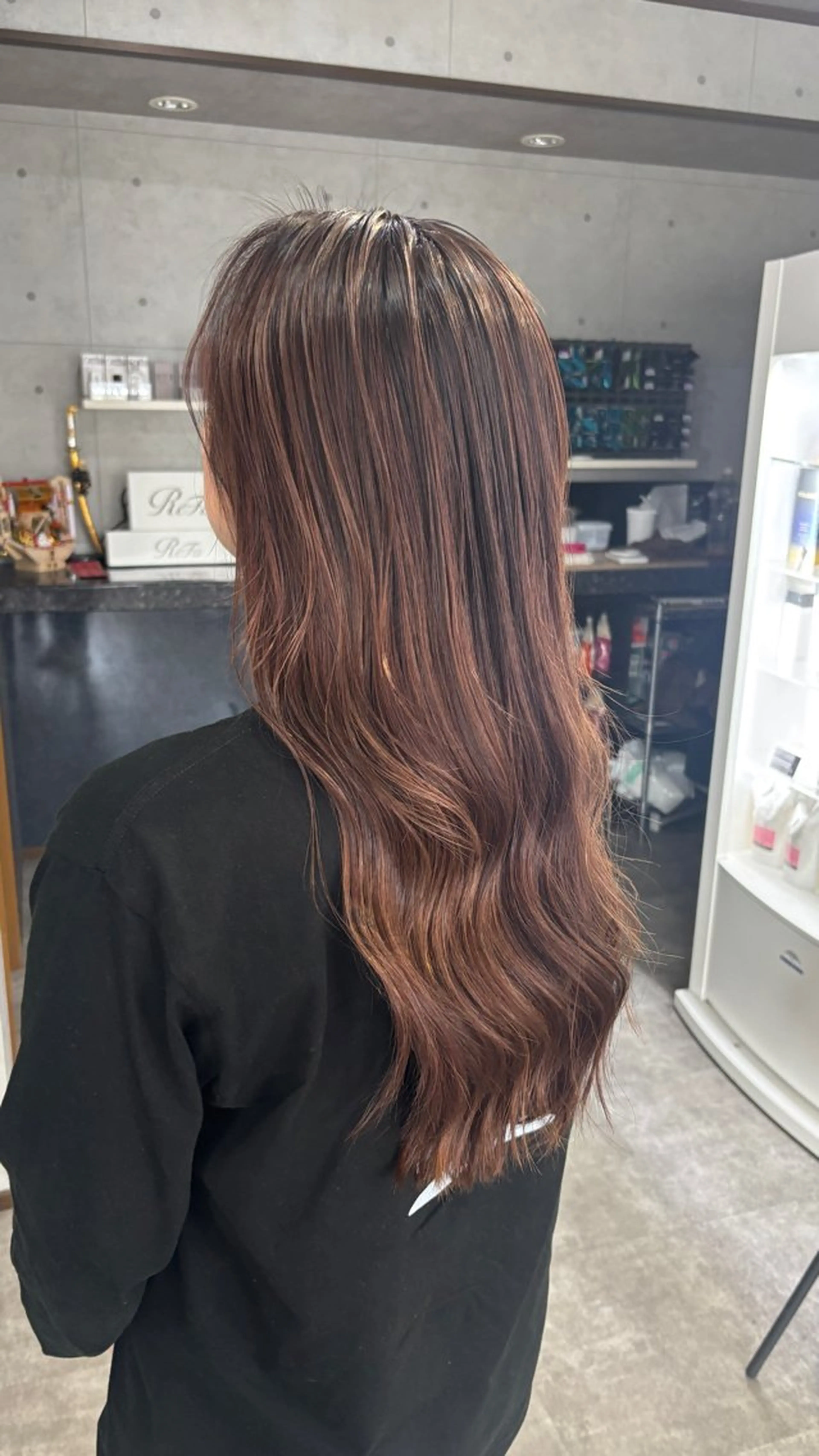 セミロング ショートボブ ボブ ハイライト 髪質改善 レイヤーカット カット ヘアカラー REVE所属・REVE美容室 REVEマツエクのヘアスタイル