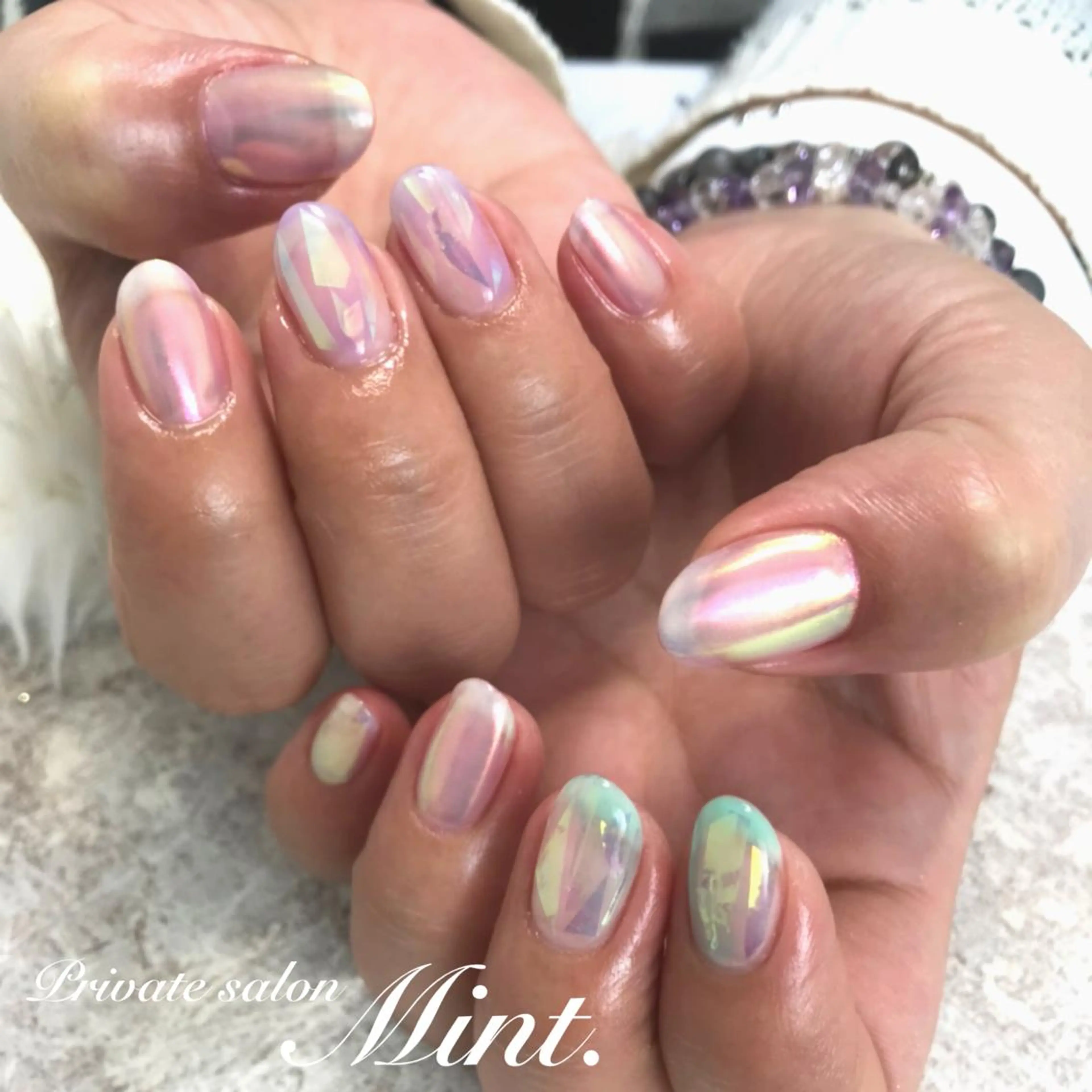 ショート ネイル ジェルネイル ハンドネイル Mint. nailのネイルデザイン