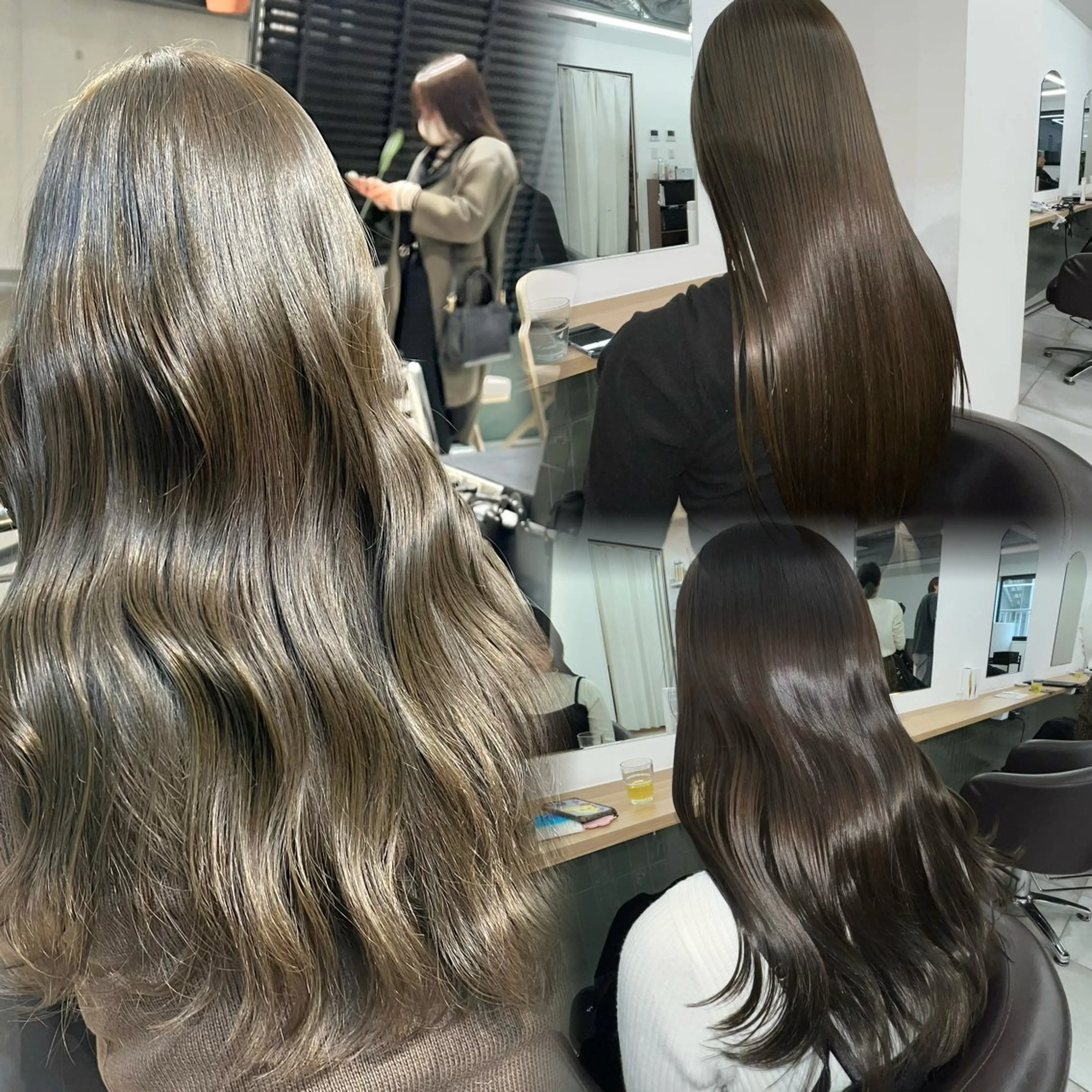 ロング カラー カット ヘアカラー トリートメント 赤みゼロ/透明感 カラー🌿KANTAのヘアスタイル