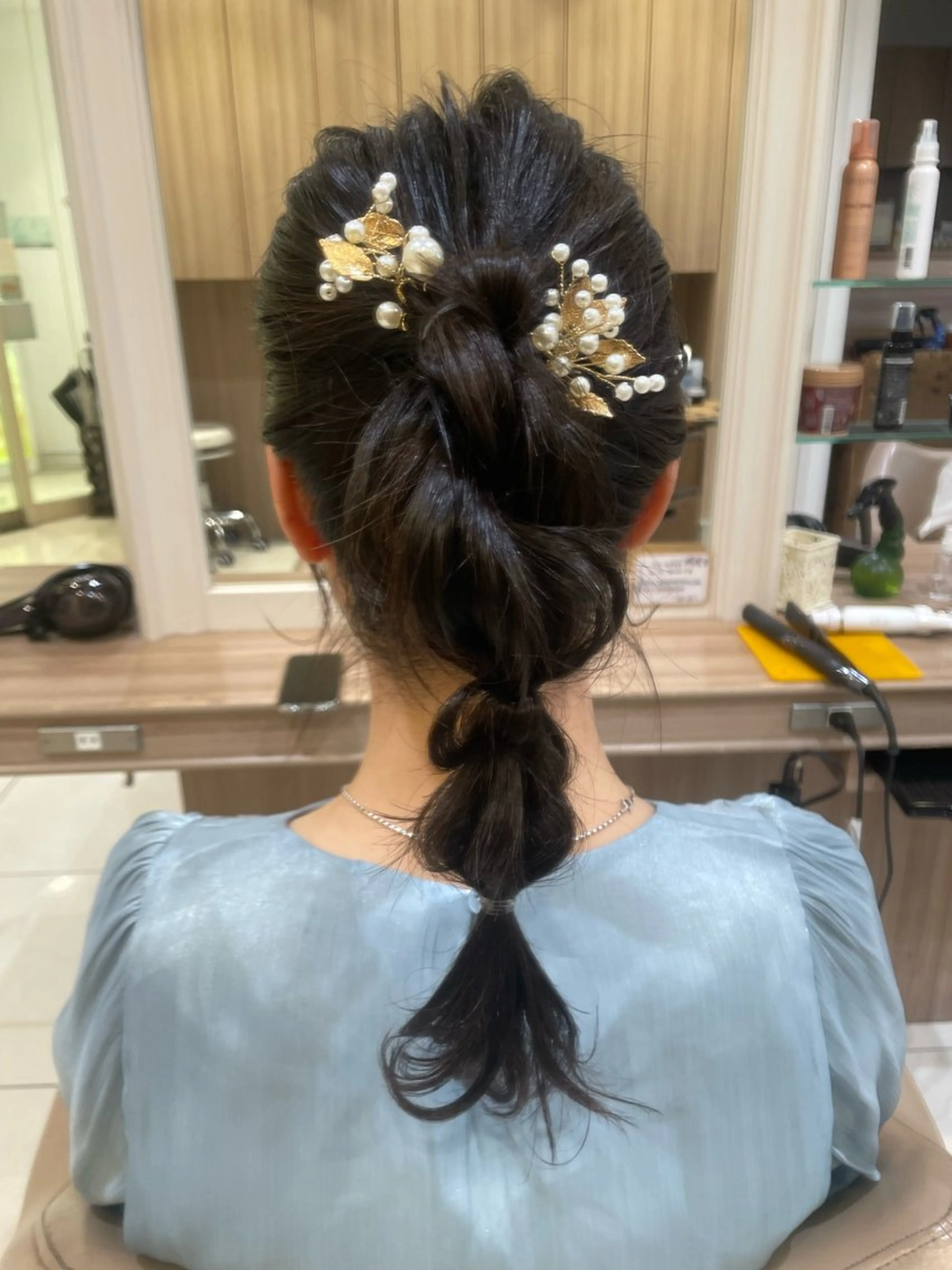 ロング ヘアアレンジ ヘアセット 韓国ヘアメイク🎀/ 縮毛矯正✨山本媛香のヘアスタイル