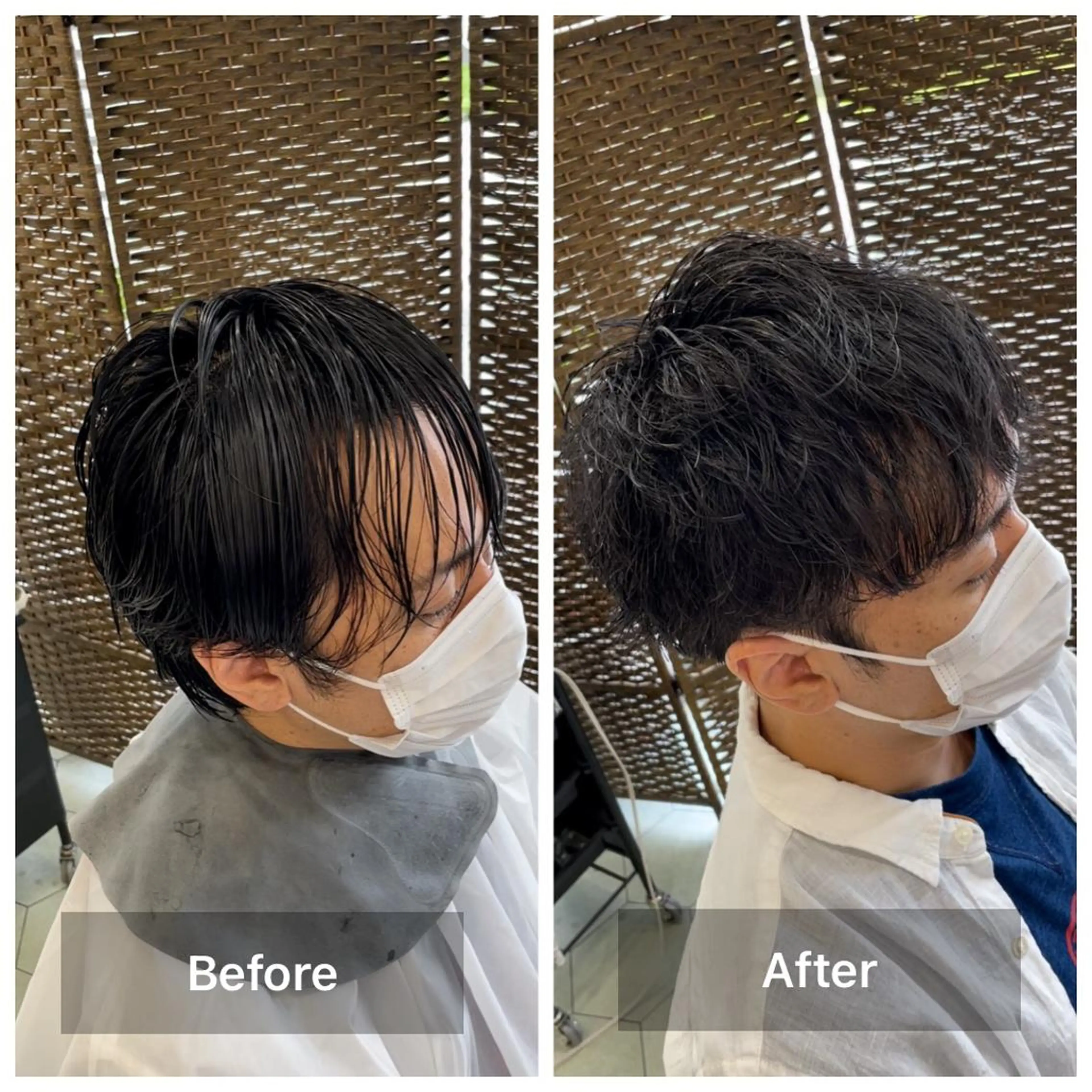 ショート パーマ メンズ カット パーマ ヘアセット share salon　SCENA所属・堤太志 メンズパーマ特化のヘアスタイル