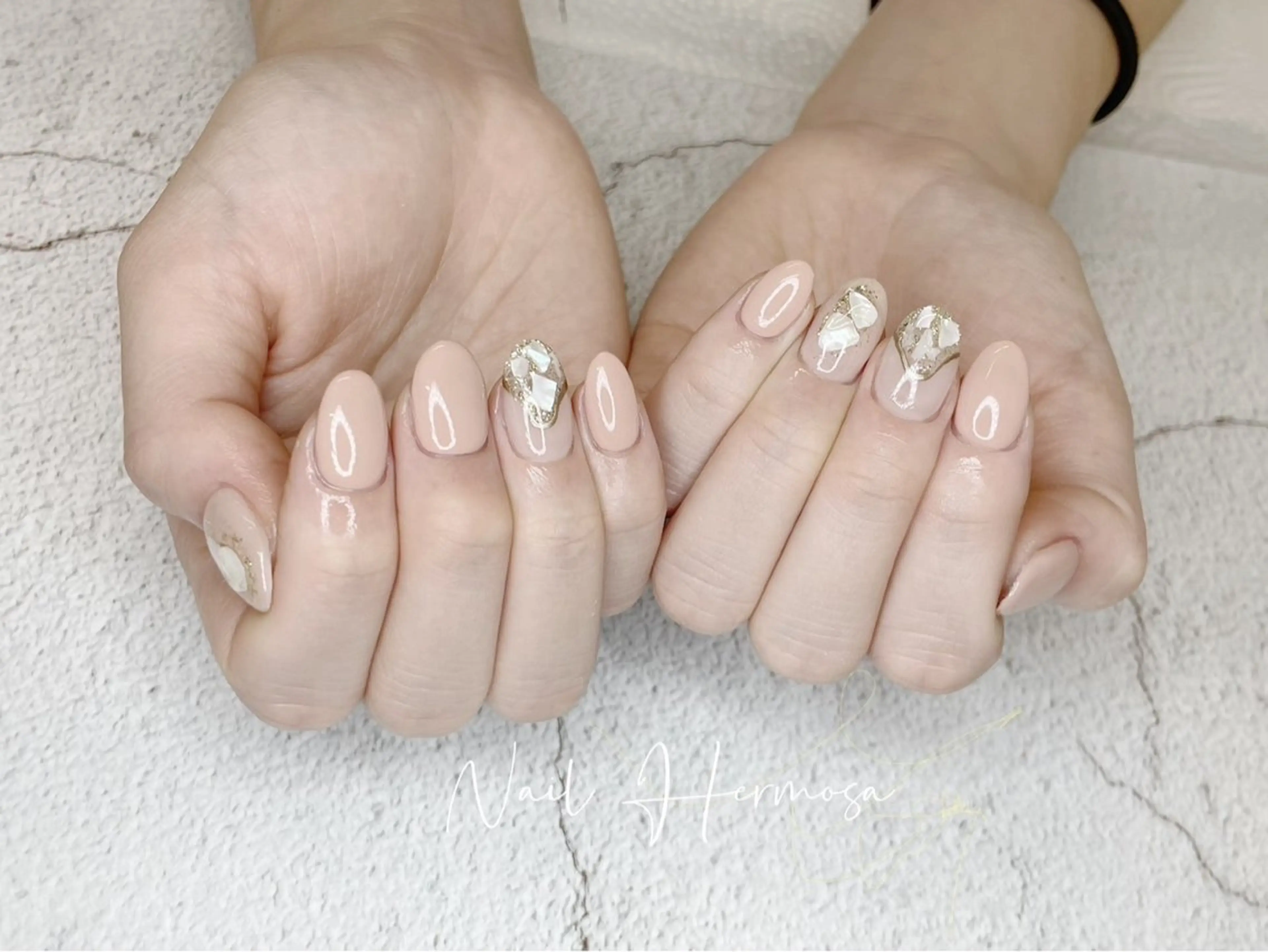 ネイル 長さ出し フラッシュネイル フットネイル ジェルネイル マグネットネイル ハンドネイル エルモサ YURIKAのネイルデザイン