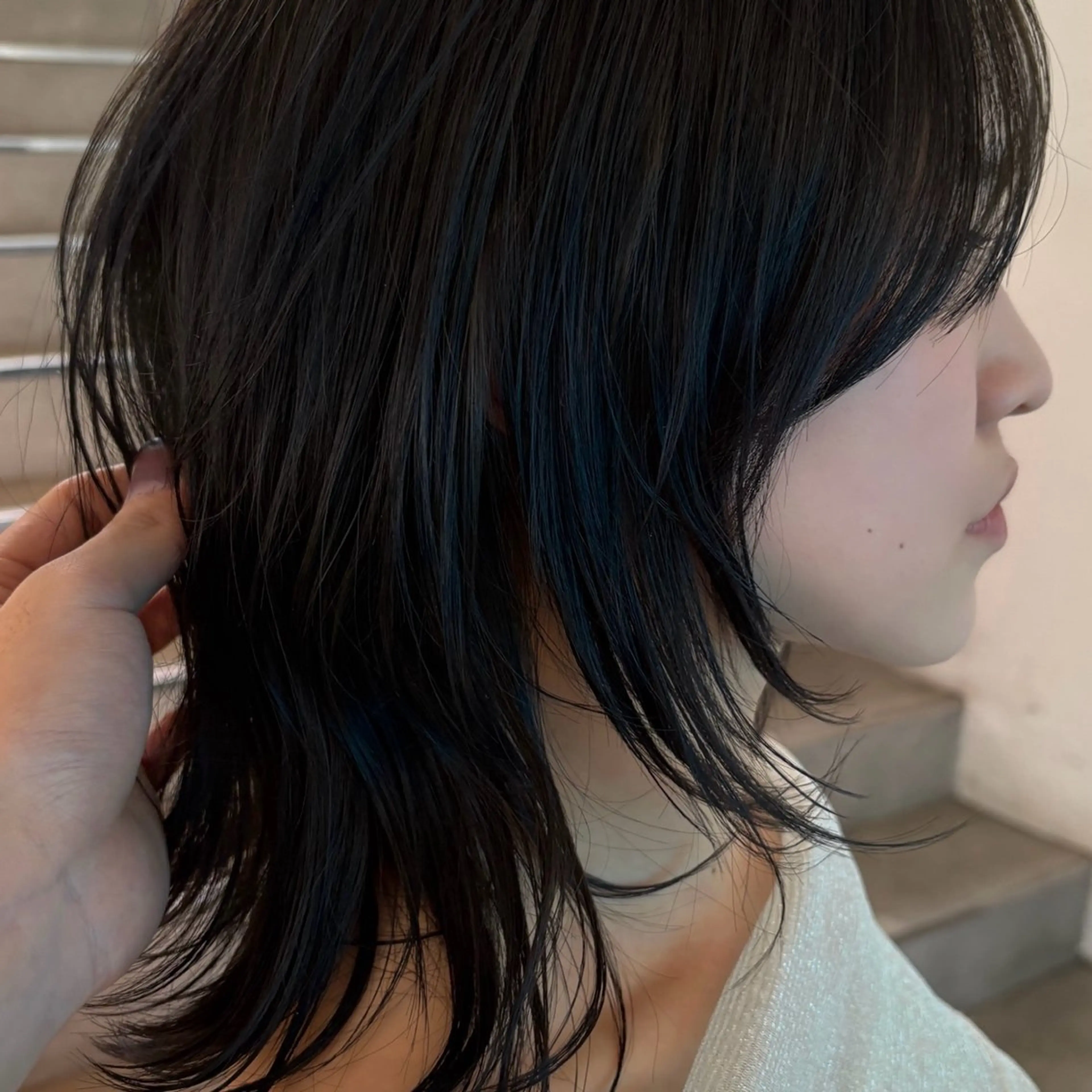 ミディアム カラー カット ブラウン/レイヤー ココトキ🌺のヘアスタイル