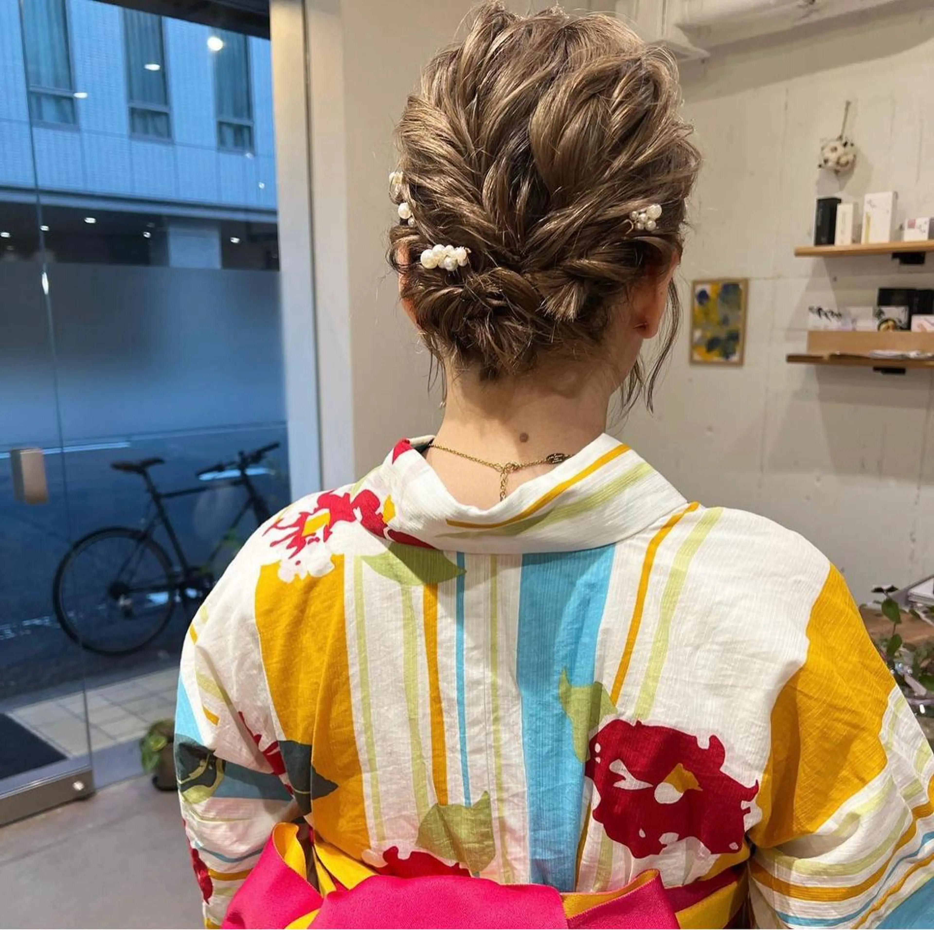 浴衣着付け＋ヘアアレンジの写真