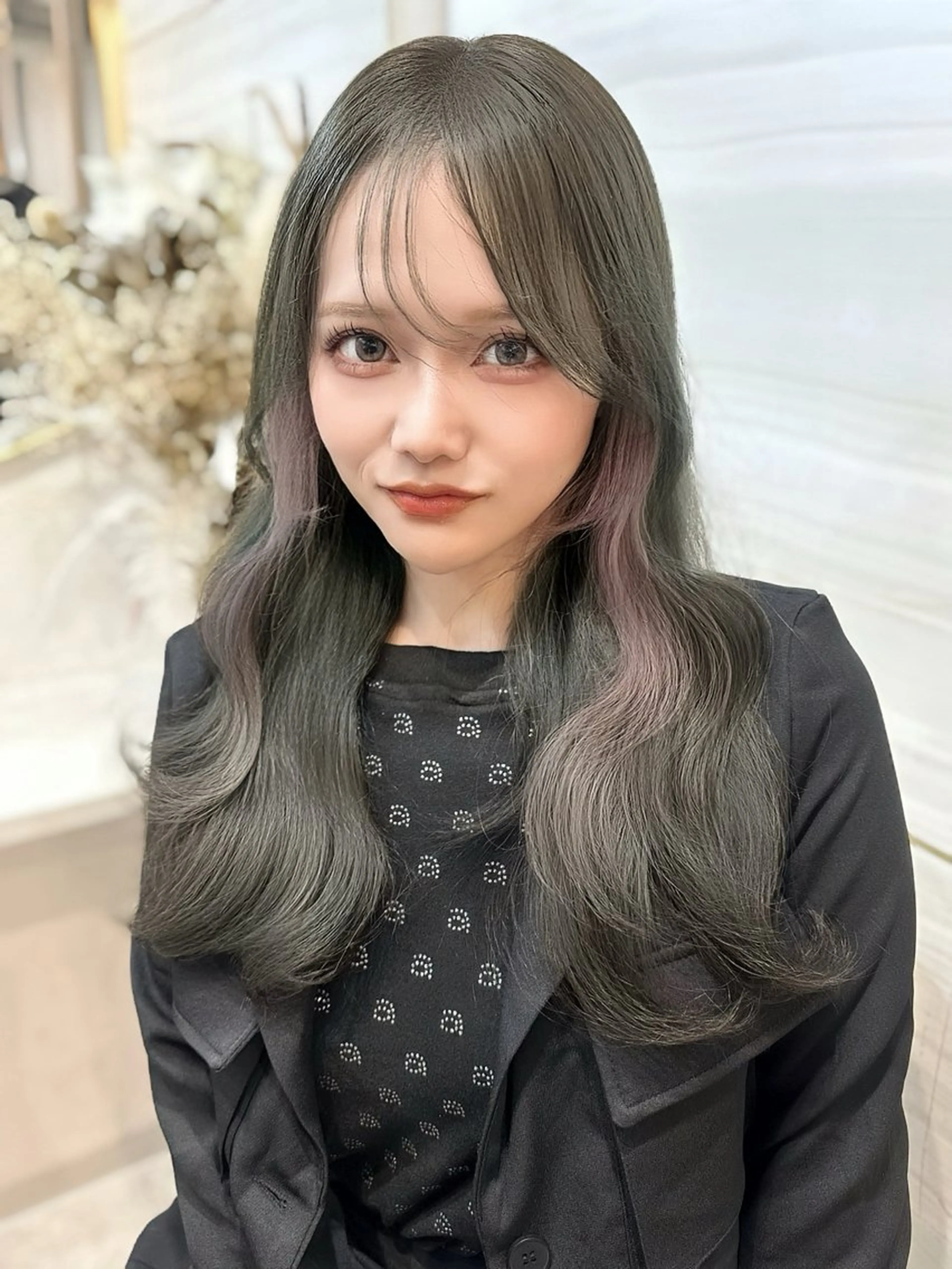 ロング カラー ベージュカラー ブリーチ ケアブリーチ ミルクティーベージュ ピンクカラー エクステ 🦋高瀬寛菜🦋 韓国/ブリーチのヘアスタイル