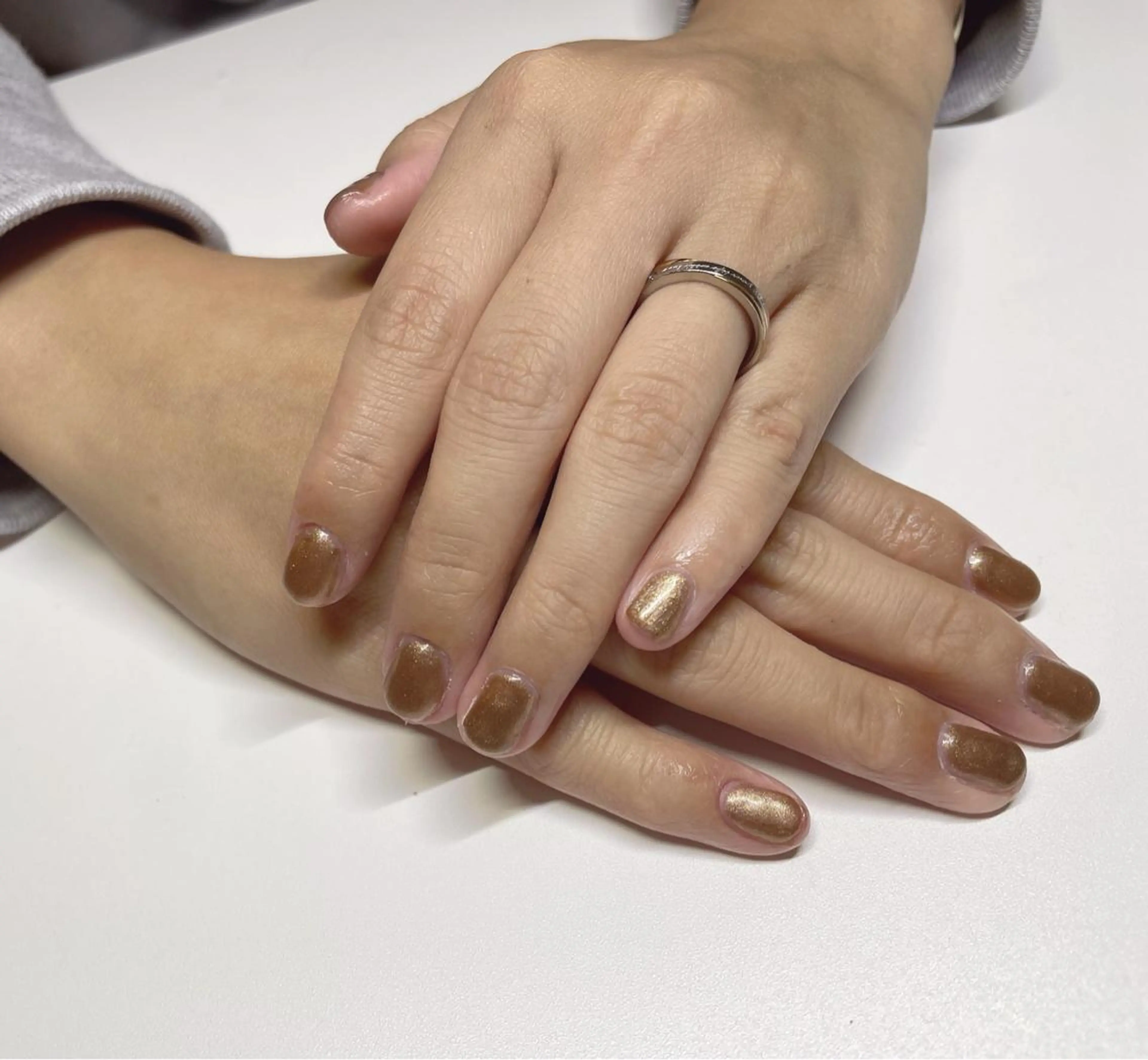 ネイル ゴールド ワンカラーネイル Raffinato 怜奈のネイルデザイン