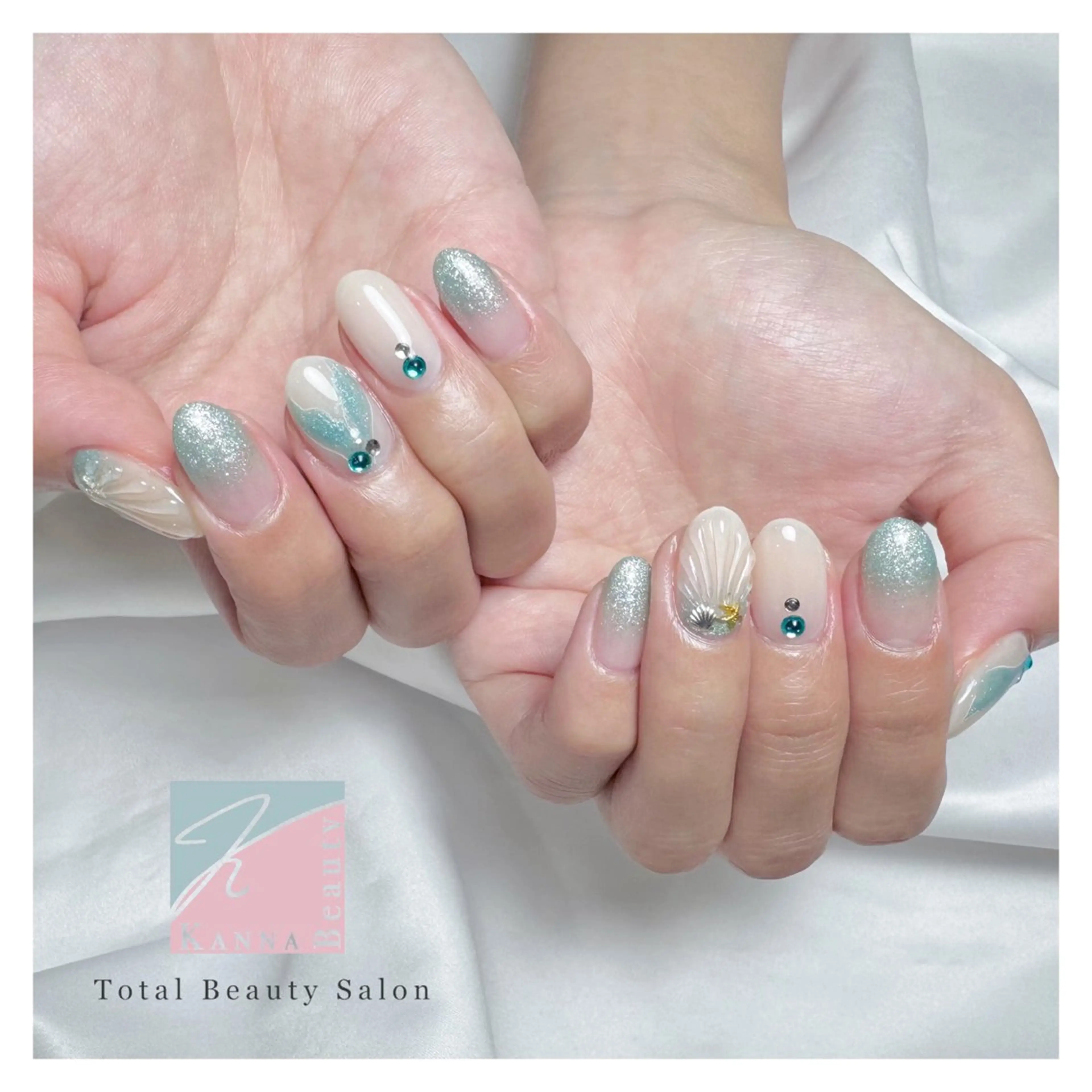 ネイル フットネイル ジェルネイル グラデーション キラキラネイル マグネットネイル ハンドネイル Kanna Yuki カンナユキのネイルデザイン