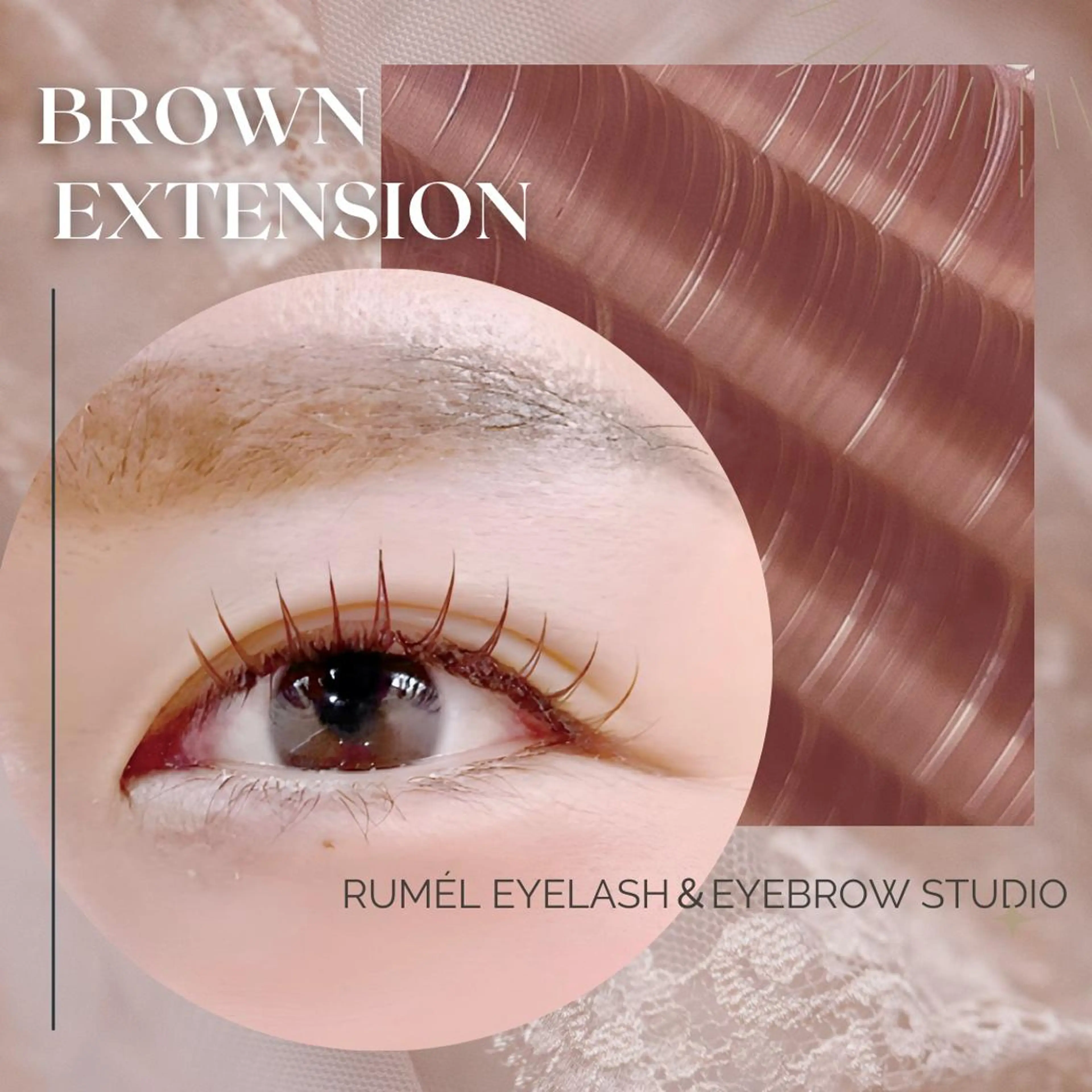 【新規】ブラウンカラーフラットラッシュエクステ🧸60分付け放題🧸🤍【パーソナルカラーエクステ】🤍の写真