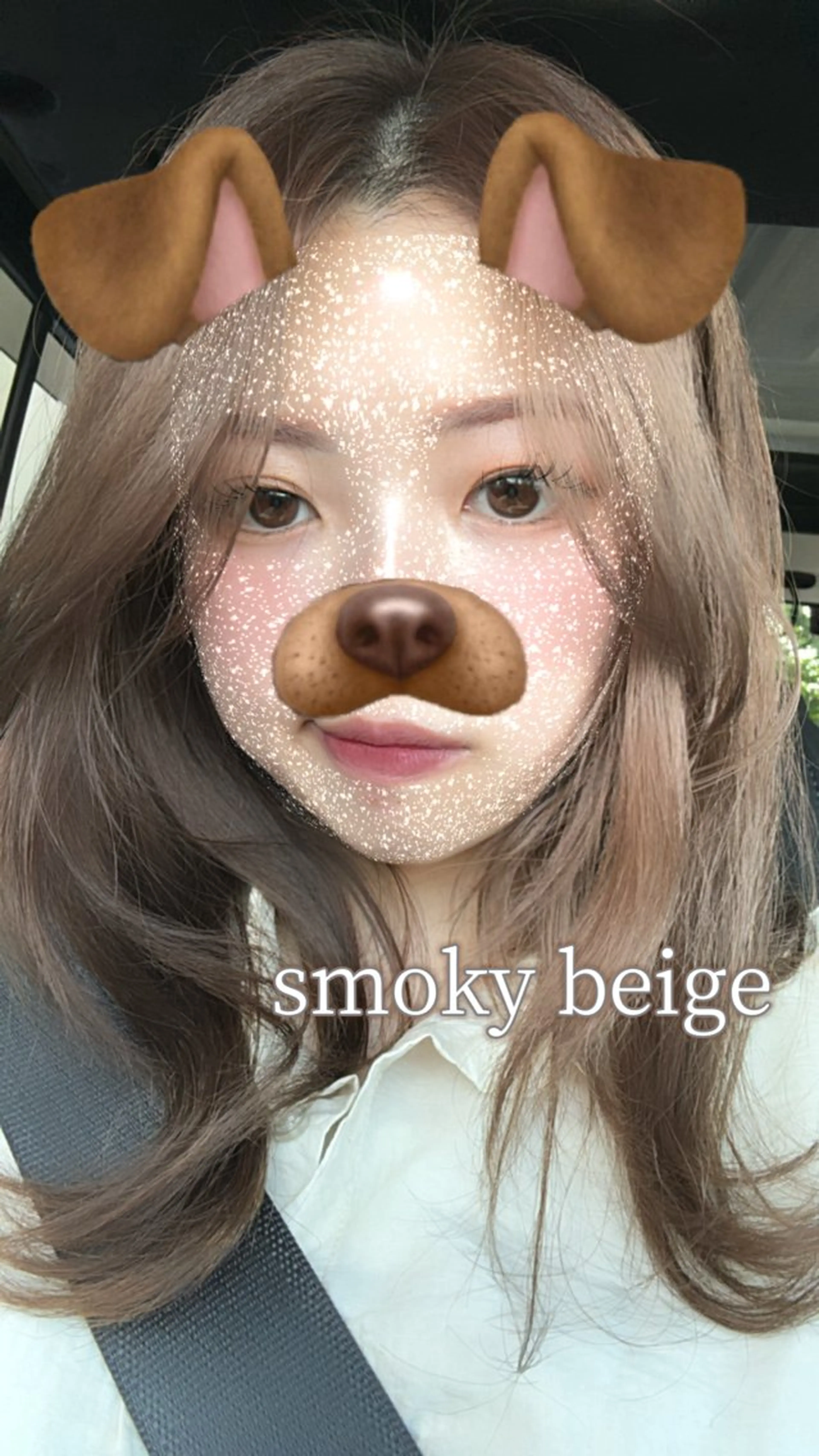 セミロング 中東 真子のヘアスタイル