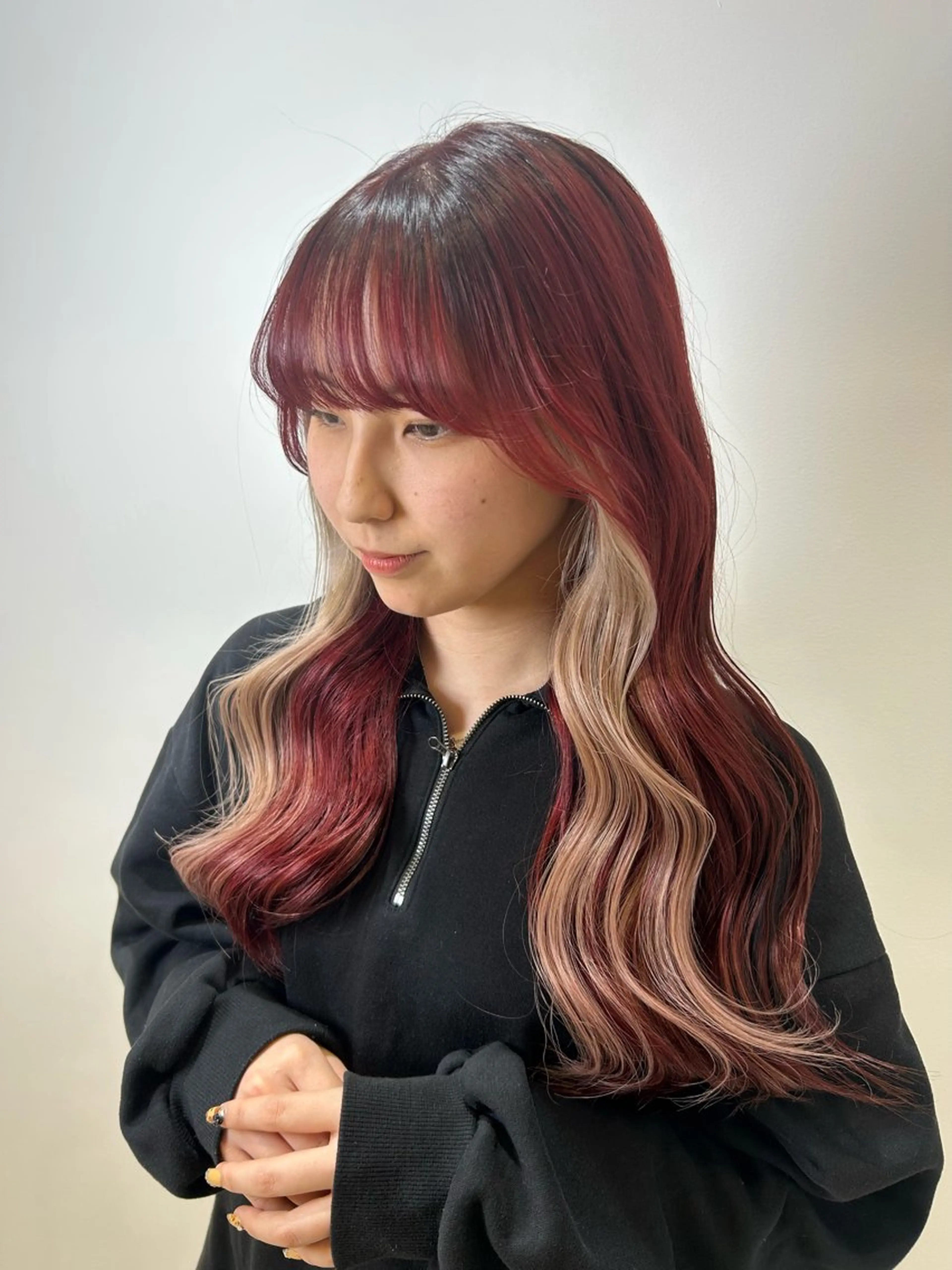 ロング カラー 横浜/エクステ特化 うる艶/モテ髪のヘアスタイル