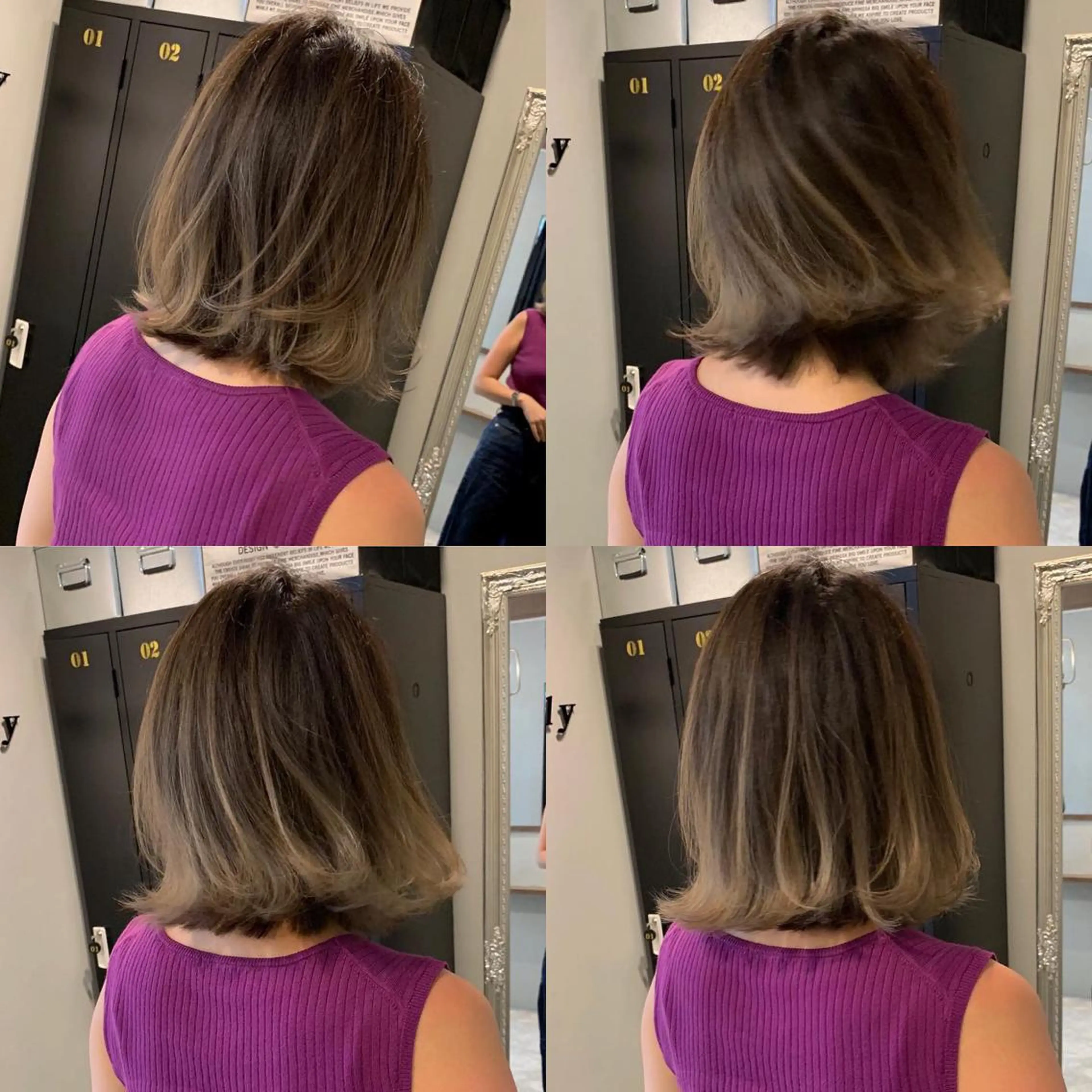 ショート カラー バレイヤージュ ボブ レイヤーカット AMI Hair Supply所属・31.1.2.3受付 韓風カラー/カットのヘアスタイル