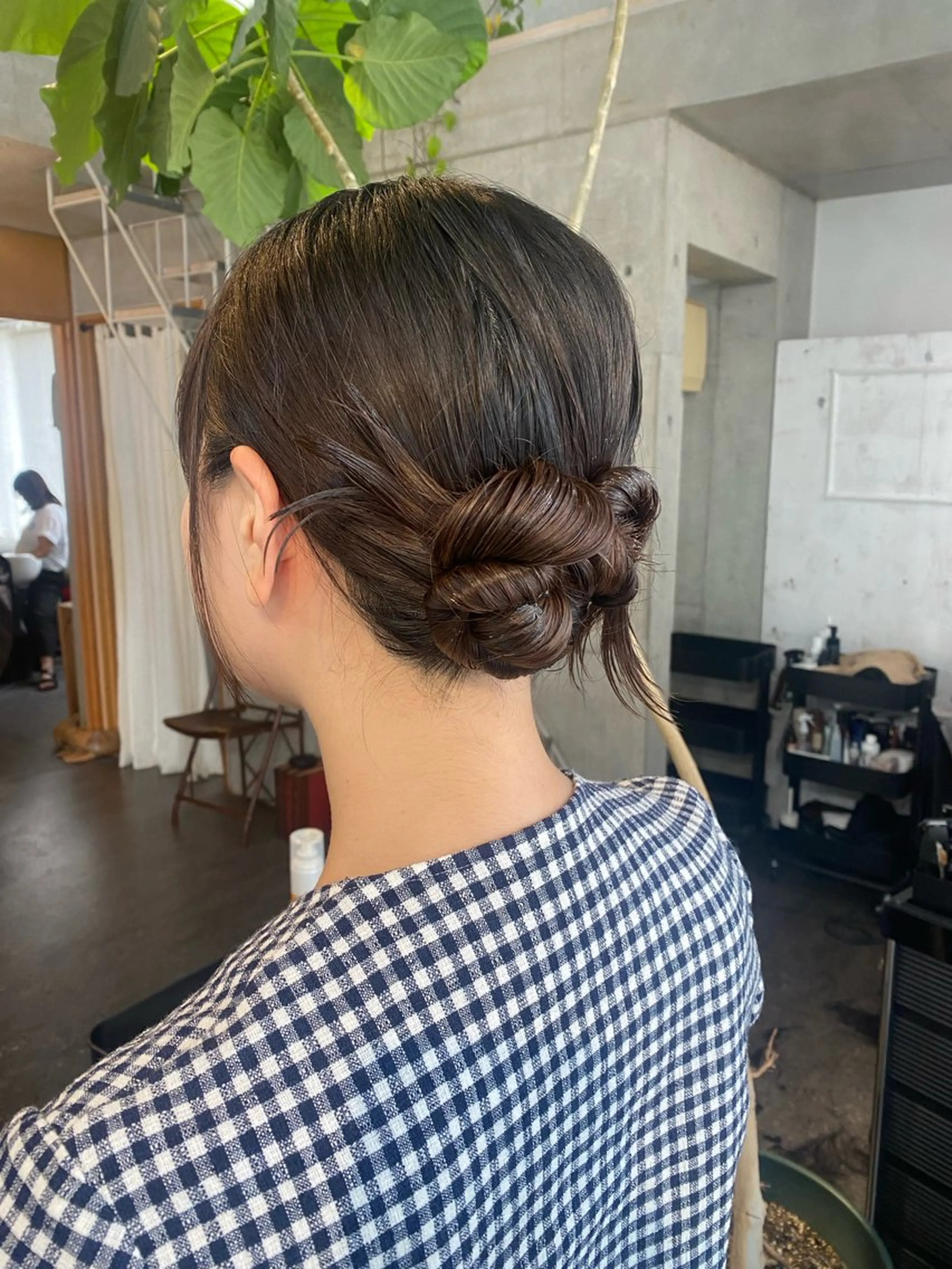 ミディアム カラー パーマ ヘアアレンジ ヘアセット モリモト サナのヘアスタイル