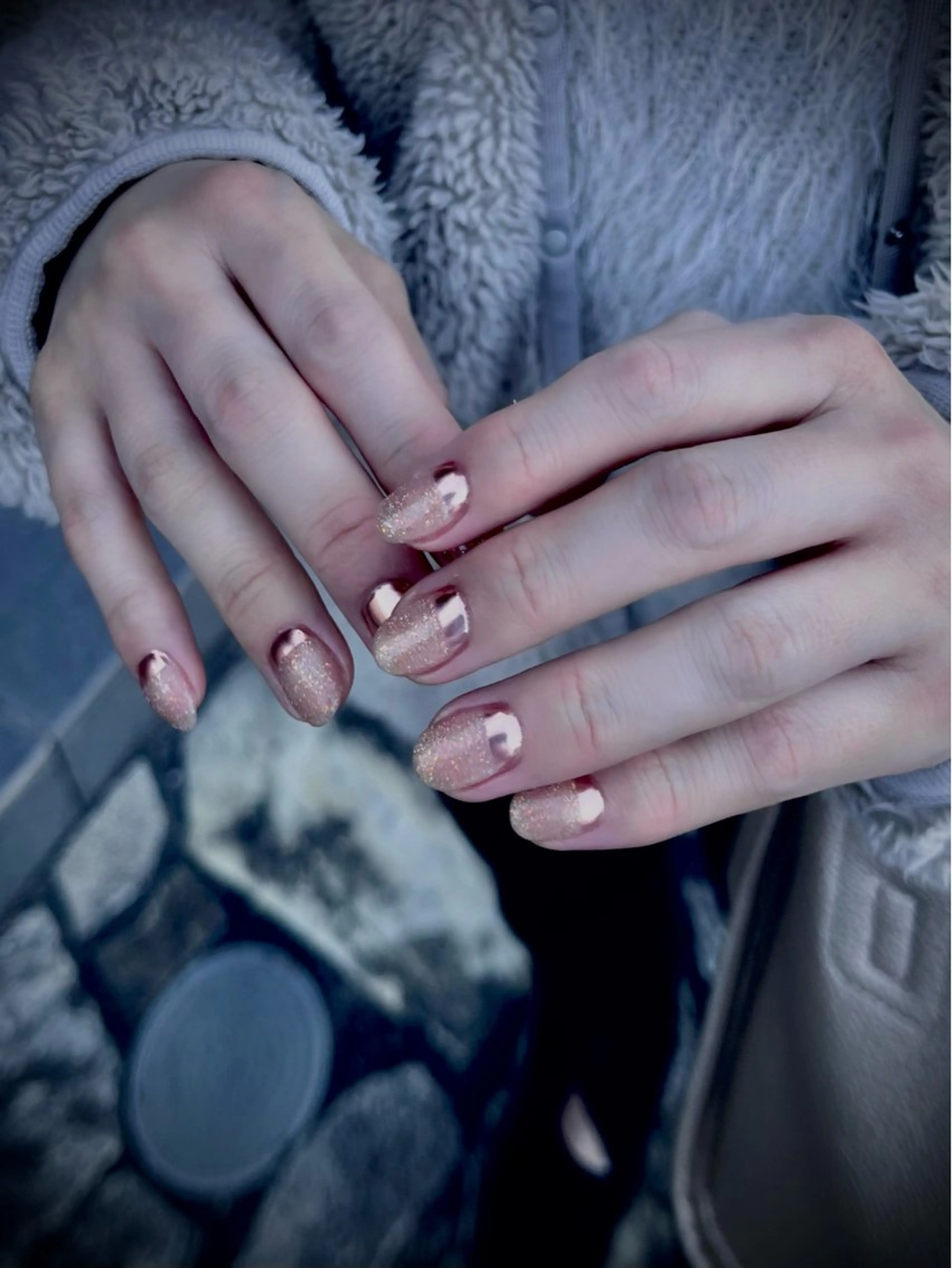 ネイル キラキラネイル マグネットネイル ワンカラーネイル スカルプネイル ワンホンネイル nine.🦋 YUKOのネイルデザイン