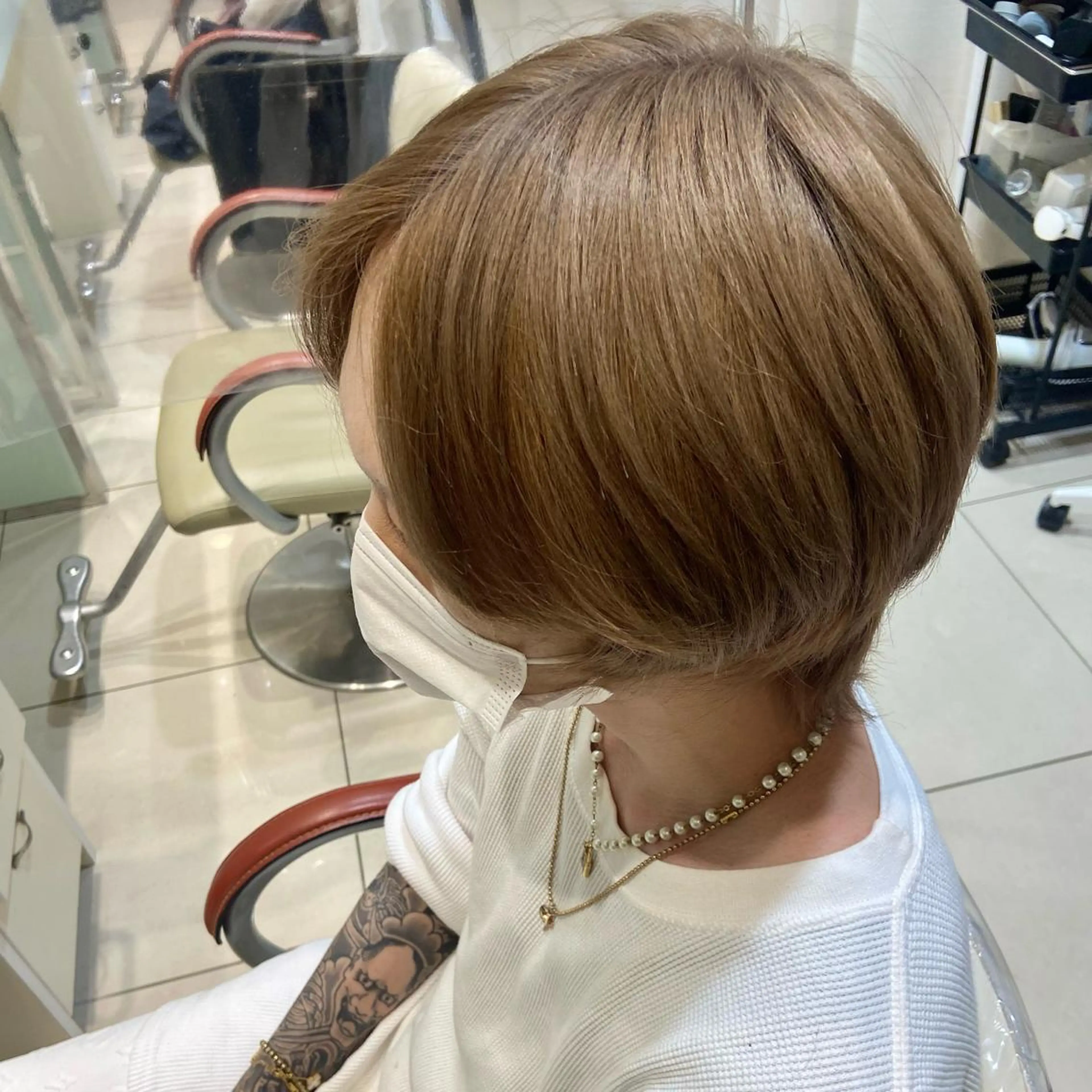 ショート カラー メンズ SALOWIN 新宿三丁目East所属・縮毛矯正/艶カラー /美髪/ﾒｸﾞﾐのヘアスタイル