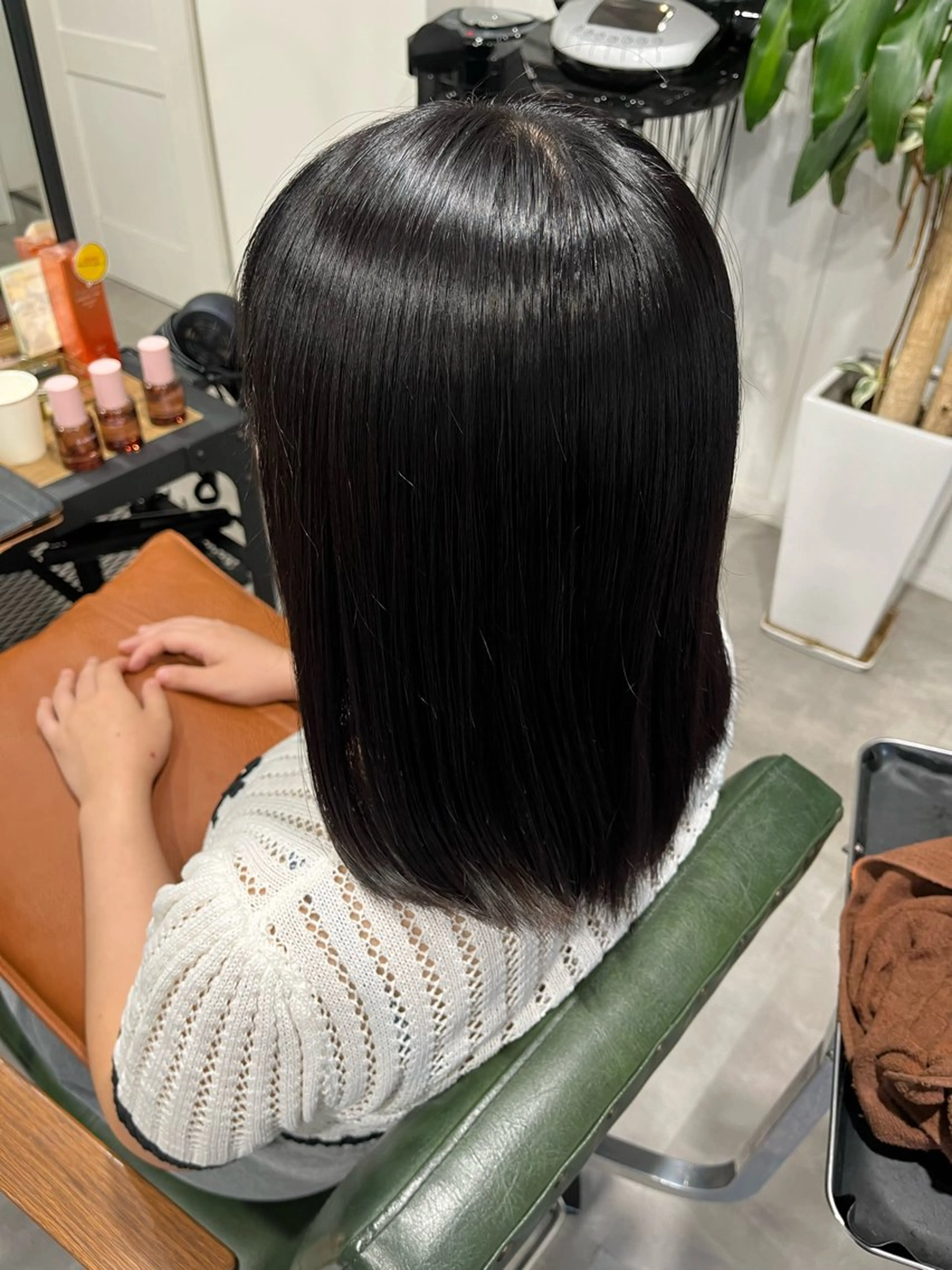 ミディアム ヘアカラー 艶カラー透明感カラー まいか🫧‪のヘアスタイル