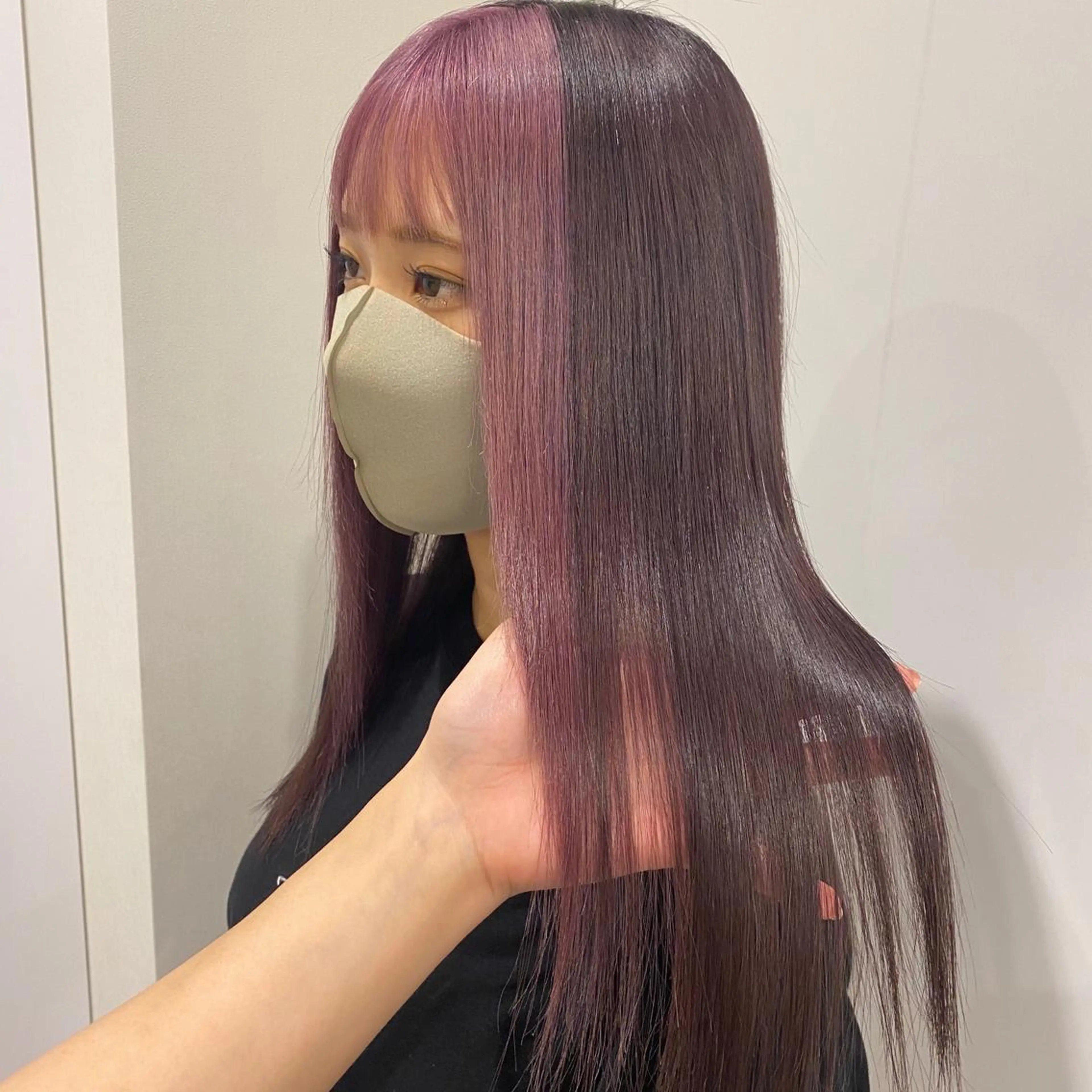 セミロング ミストバング ♡可愛い艶髪特化♡ 艶髪先生のヘアスタイル