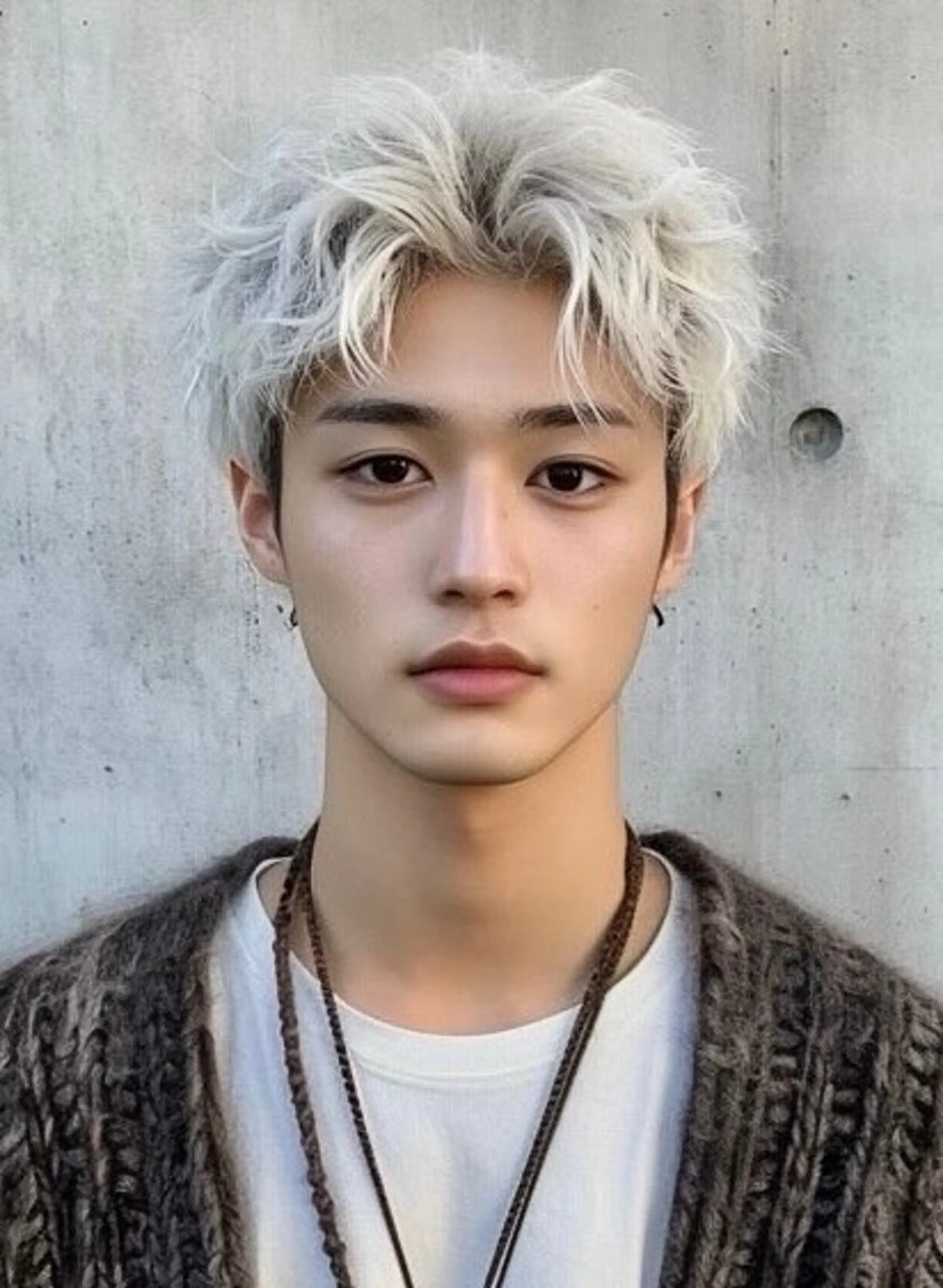 ショート カラー メンズ カット ヘアカラー パーマ ヘアセット メンズハイトーン メンズバレイヤージュのヘアスタイル