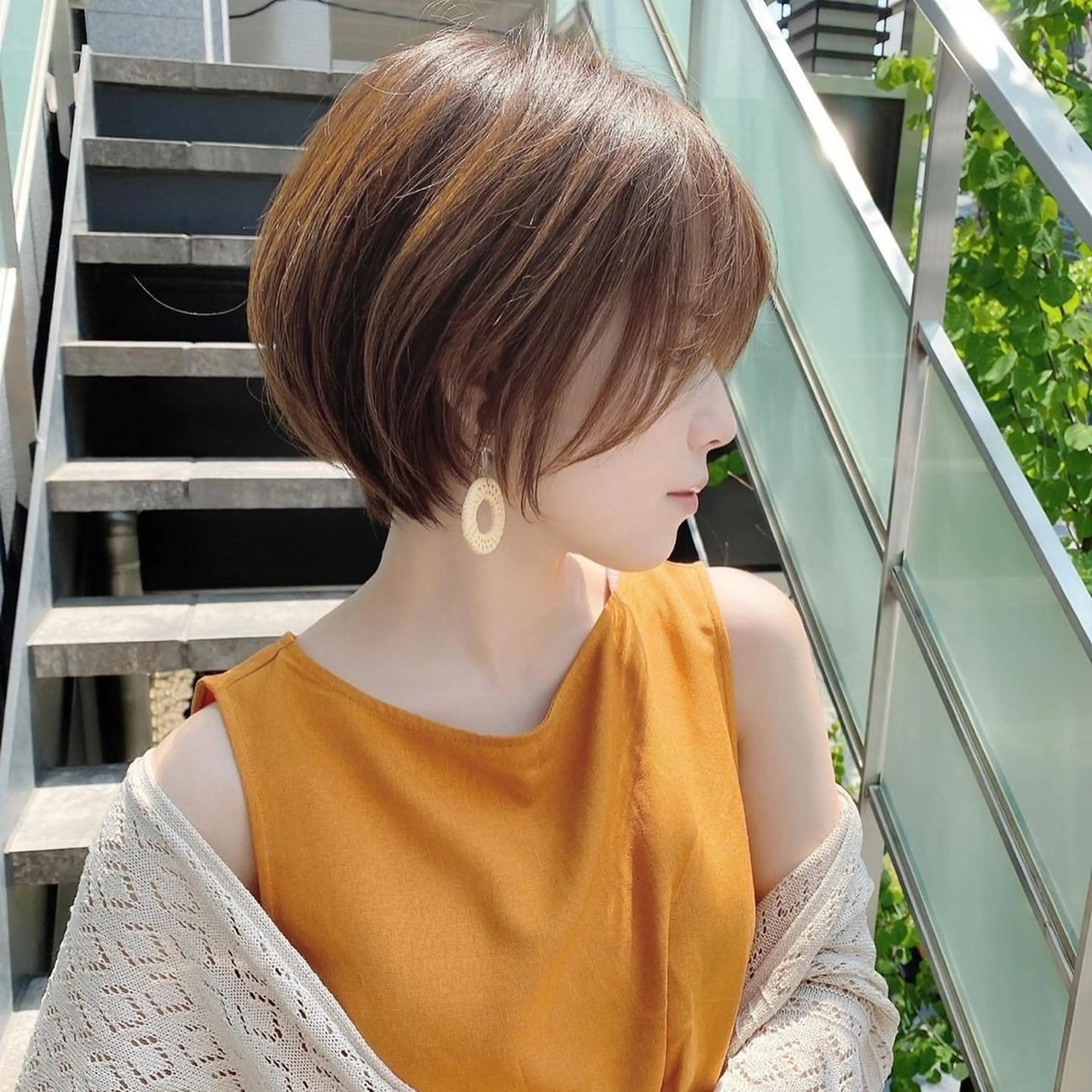 ショート カラー バレイヤージュ ブリーチ ケアブリーチ ダブルカラー ハイライトカラー 美髪/カラー 美容院🌈渡辺隼也のヘアスタイル