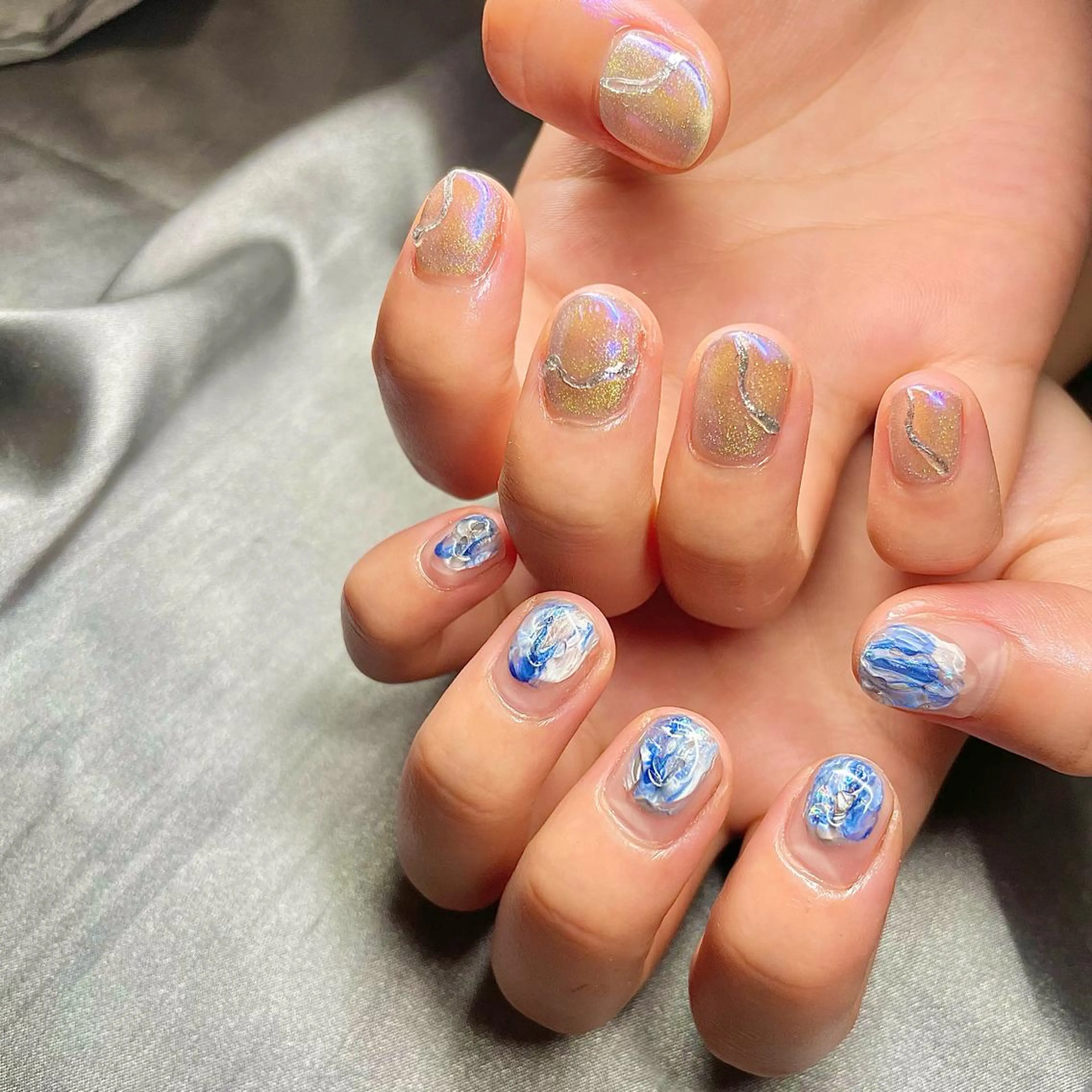 ショート カラー パーマ ヘアアレンジ メンズ キッズ ネイル マツエク・マツパ アイブロウ クリアネイル nail&eye Aoのマツエク・マツパデザイン