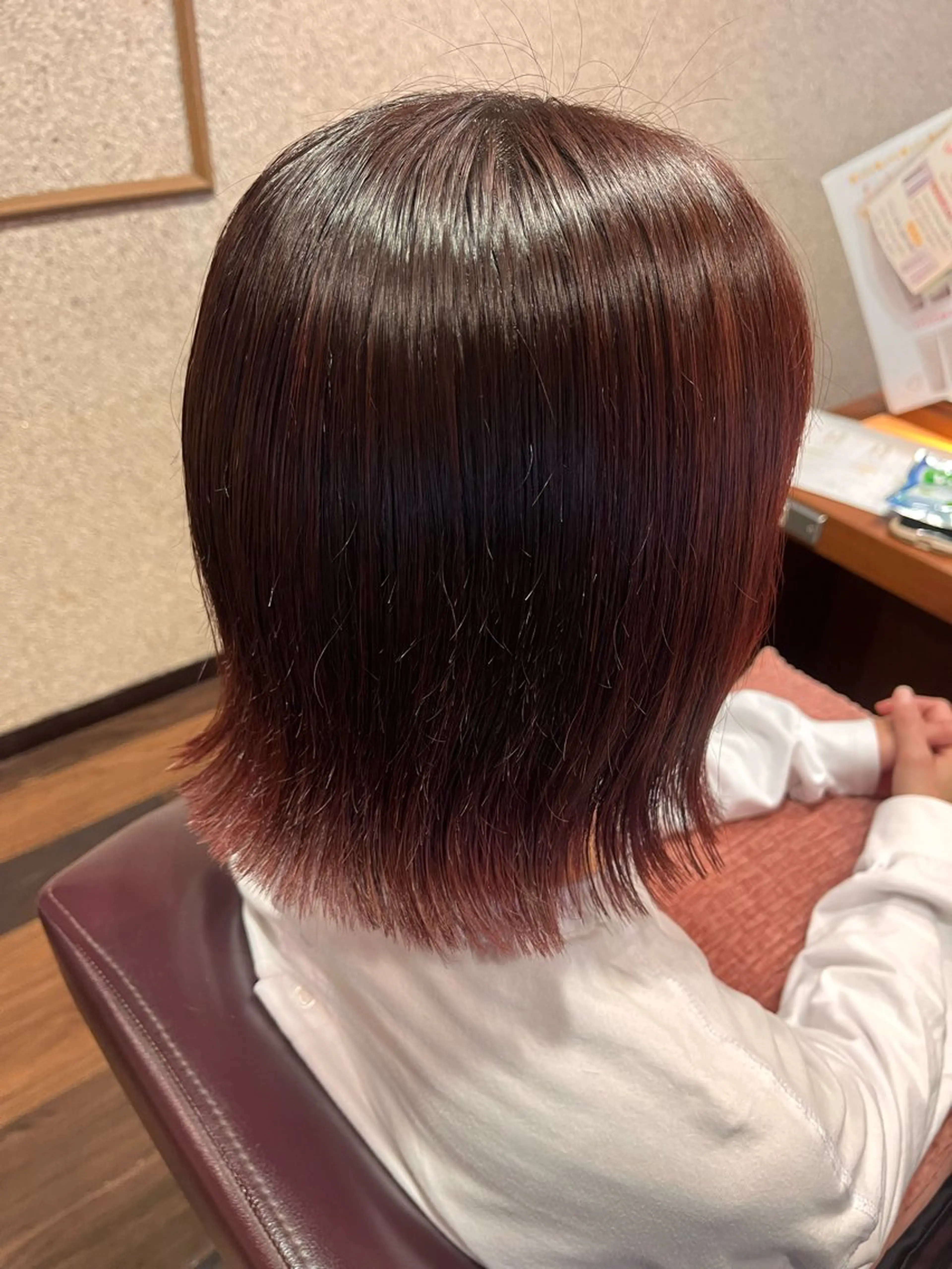ショート ピンクブラウン ボブ カット ヘアカラー サイトウ ナツキ/髪質改善のヘアスタイル