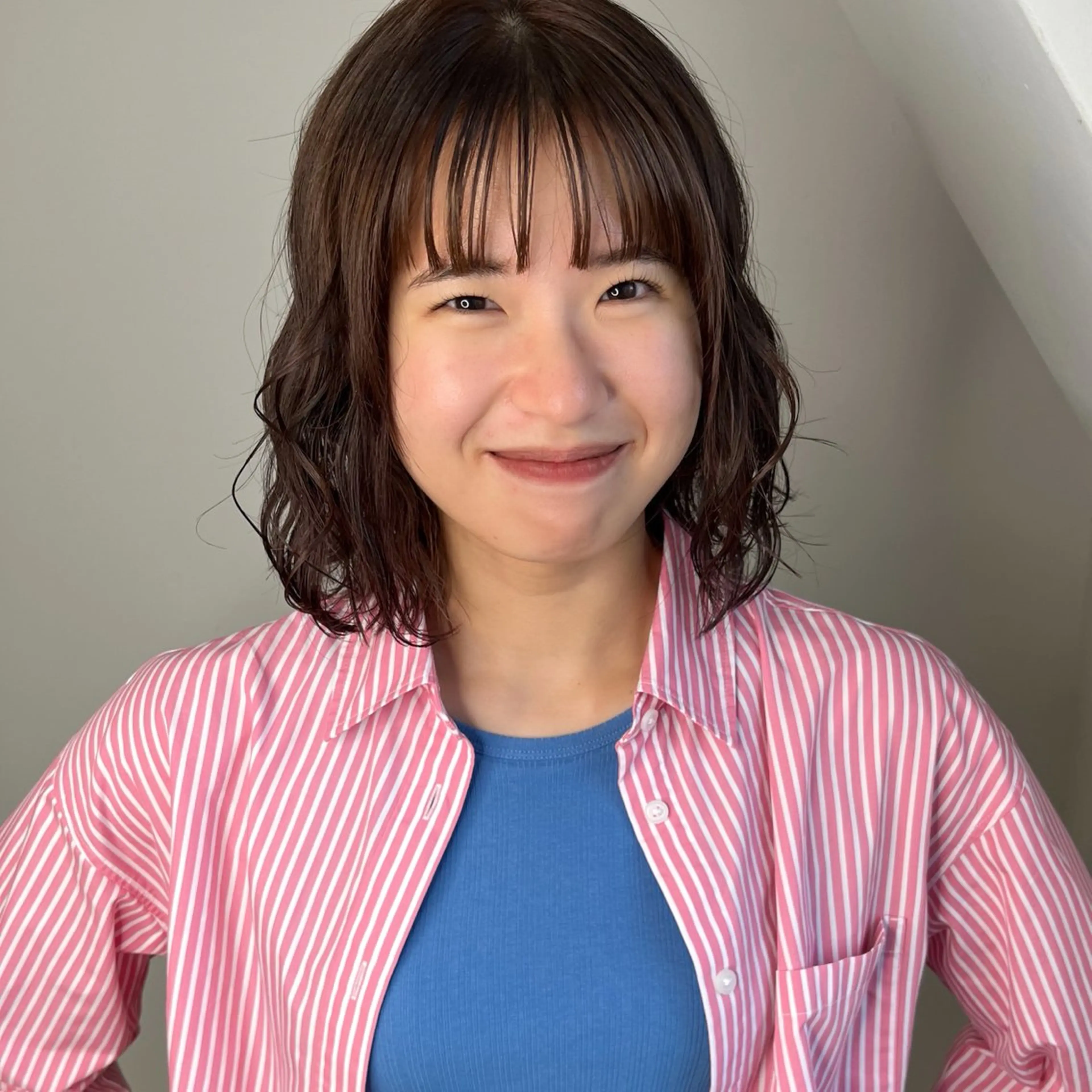 ミディアム カラー ヘアアレンジ ベージュカラー ボルドーカラー 韓国風カラー オリーブベージュ 顔周りカット 🌼memoto 東三国店🌼のマツエク・マツパデザイン