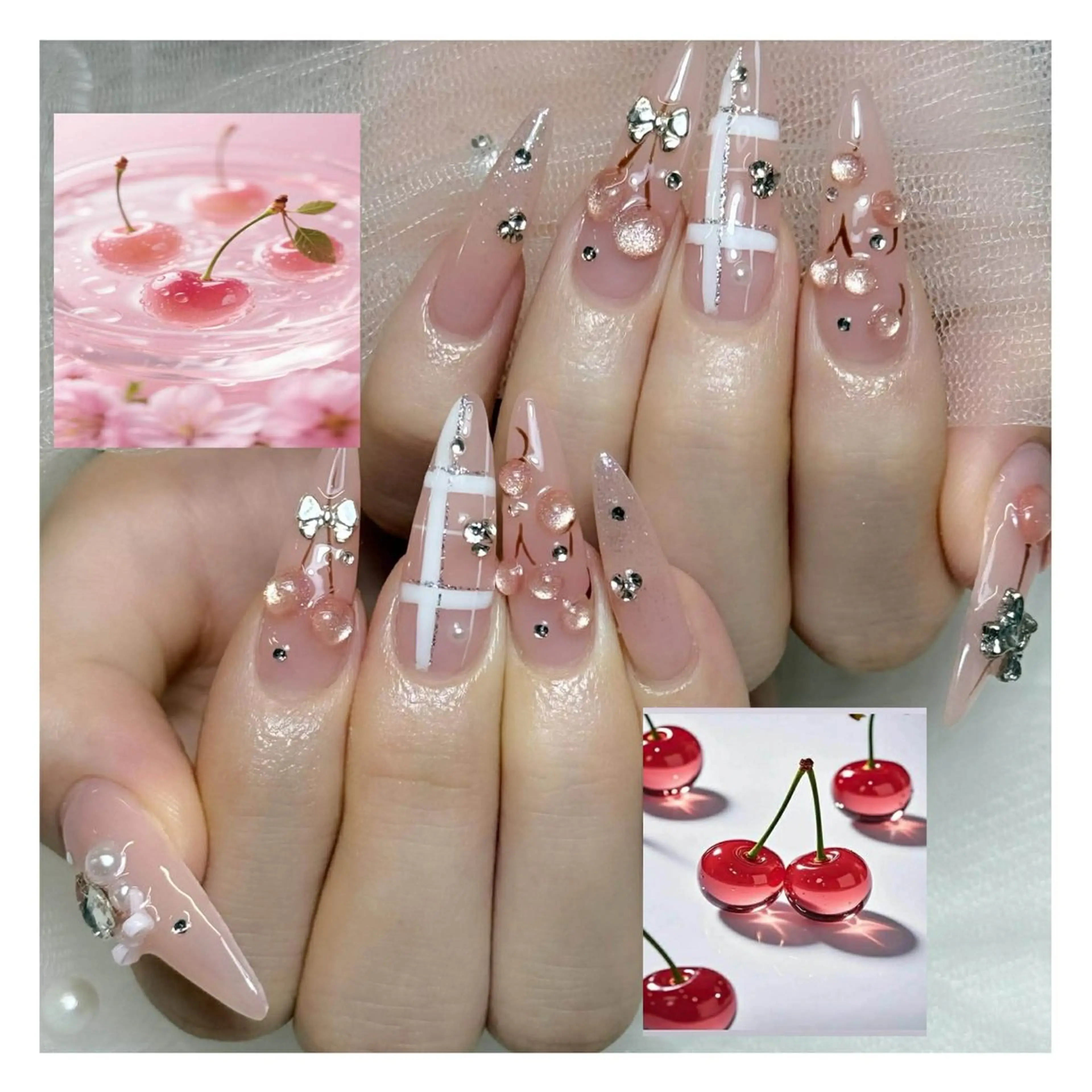 ネイル オーロラネイル チークネイル 長さ出し フレンチネイル ハロウィン ハンドネイル Lumi Nail 新大久保3‘のネイルデザイン