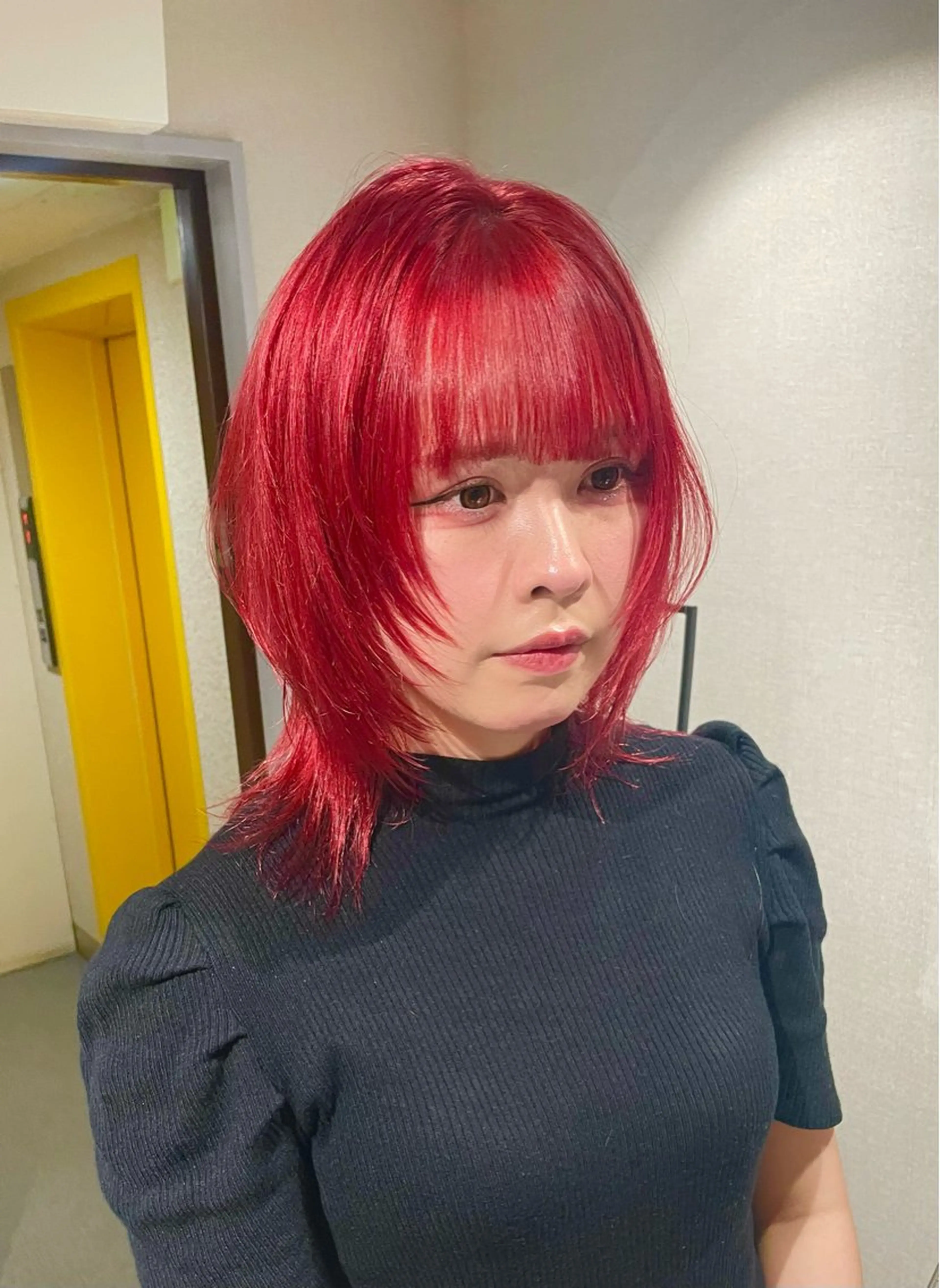 ミディアム ボブ 髪質改善 レイヤーカット ウルフカット ヘアカラー トリートメント ヘアセット 🌟ブリーチ/ボブ/ レイヤー渋谷☀️のヘアスタイル