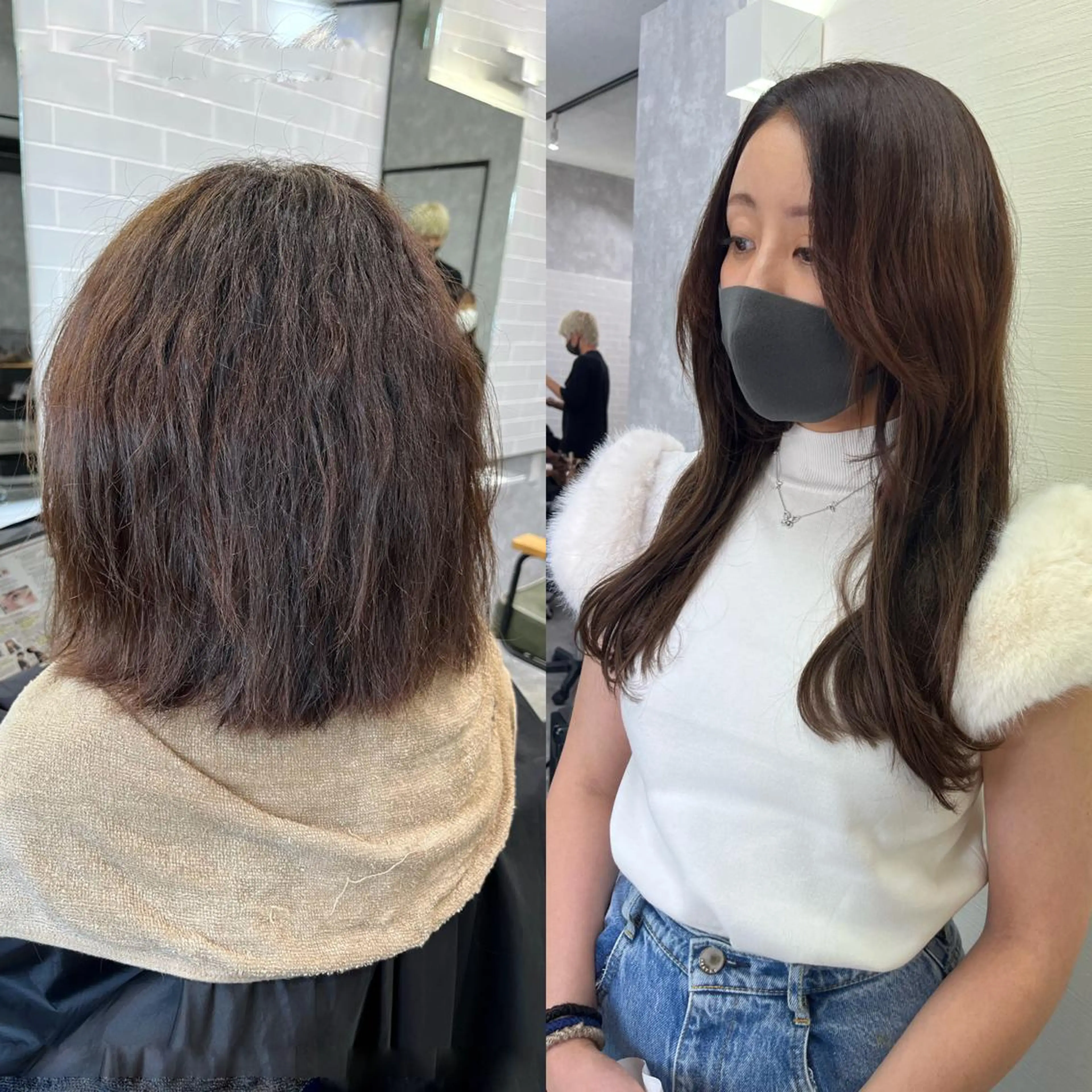 ミディアム エクステ 酸性ストレート 韓国ヘア🇰🇷 RYOTAのヘアスタイル