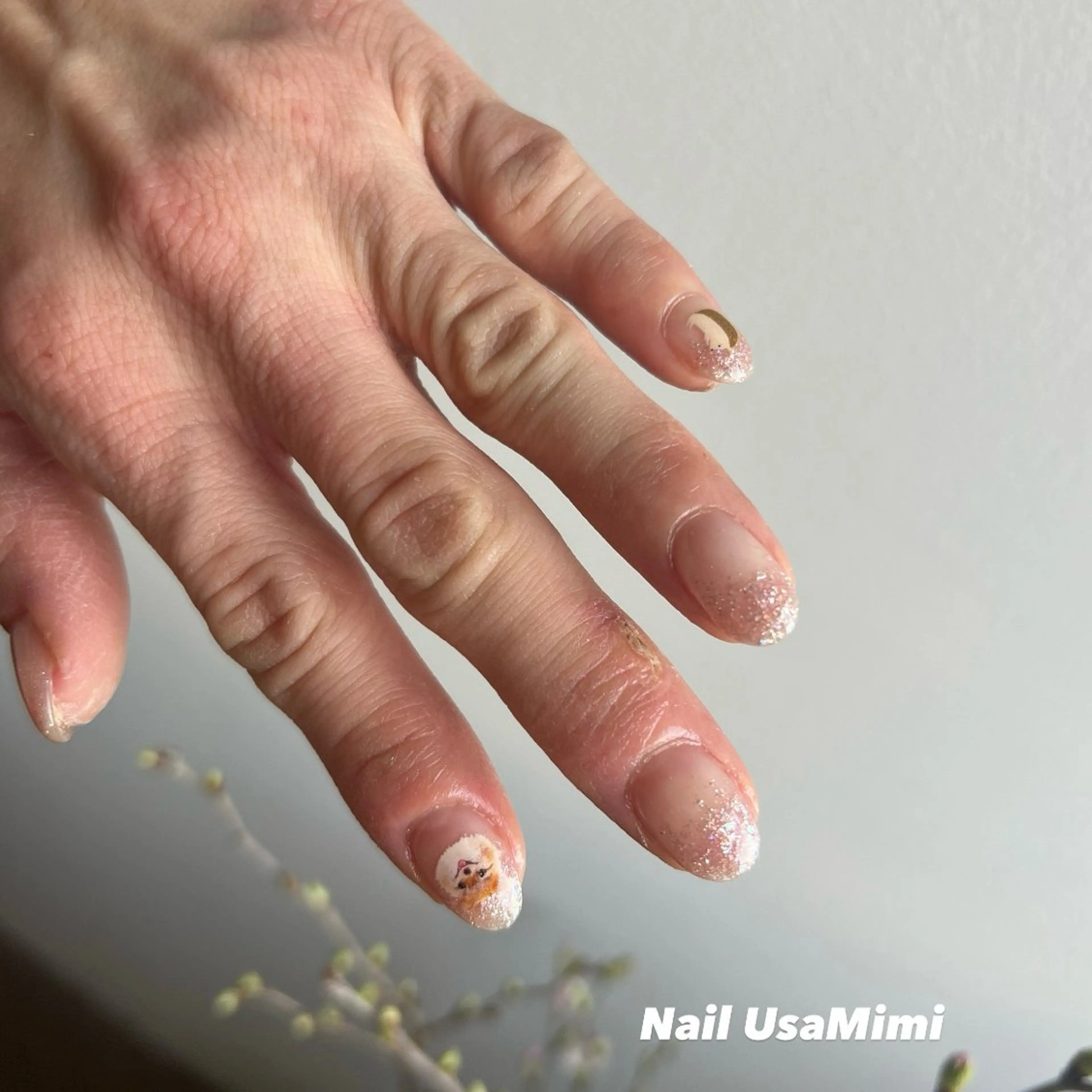 ネイル アートネイル ジェルネイル グラデーション 韓国ネイル ワンカラーネイル ハンドネイル 本町NailUsa Mimi RIKOのネイルデザイン