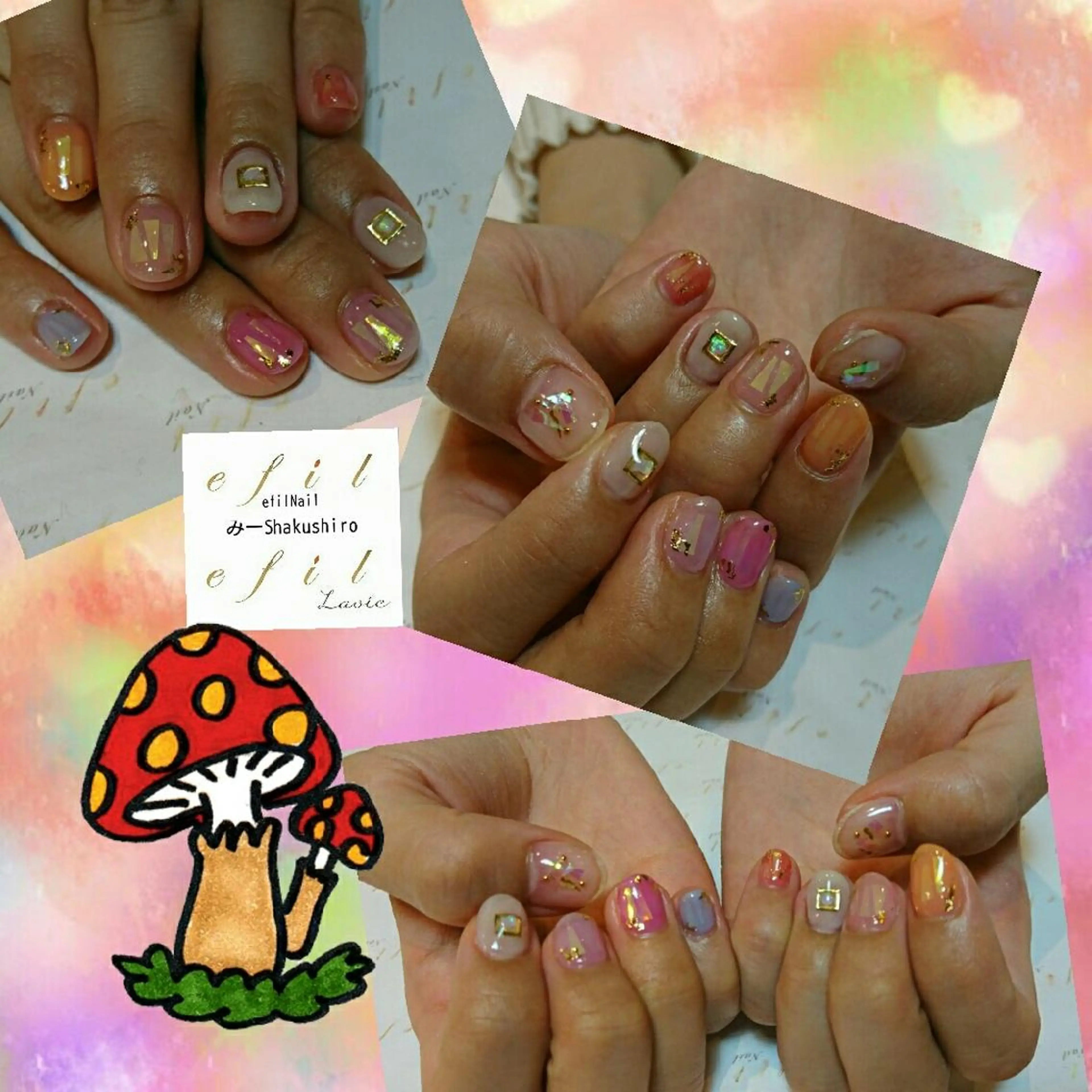 ネイル アートネイル 持ち込み みー shakushiroのネイルデザイン