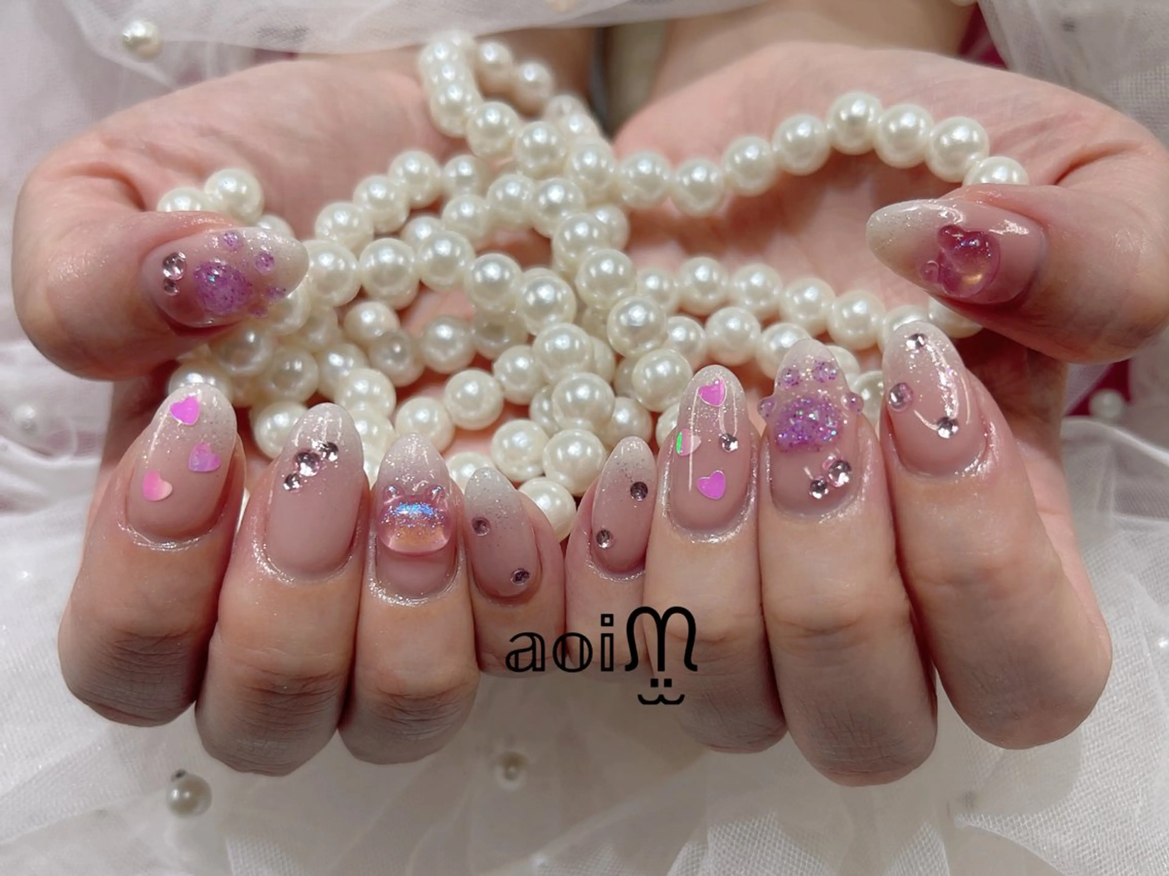 ネイル アートネイル 持ち込み 葵うさぎ所属・葵うさぎ AIのネイルデザイン