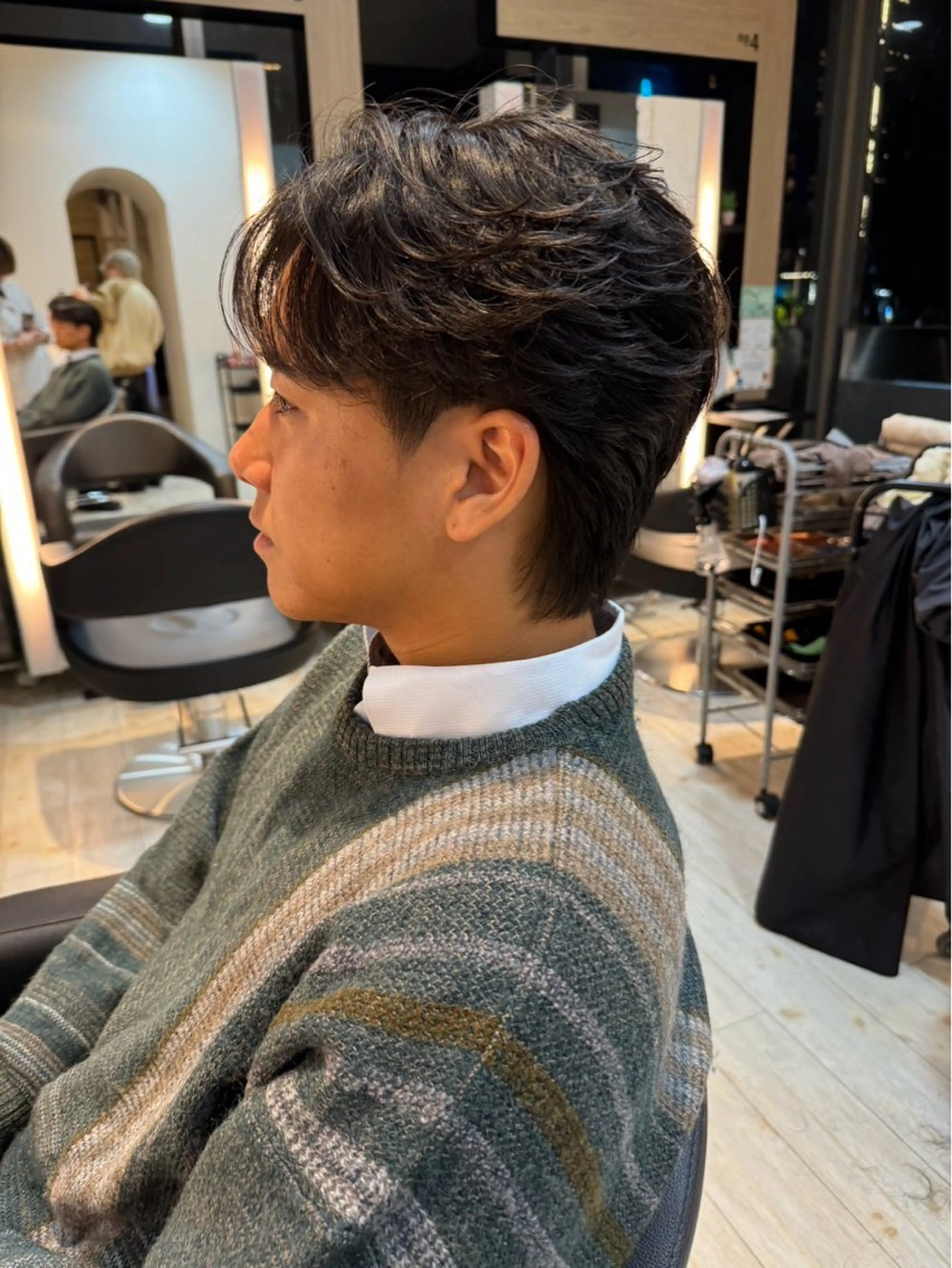 パーマ メンズ フェザーパーマ メンズパーマ カット パーマ 縮毛矯正/カット/ 韓国ヘア/蛯原🍤のヘアスタイル