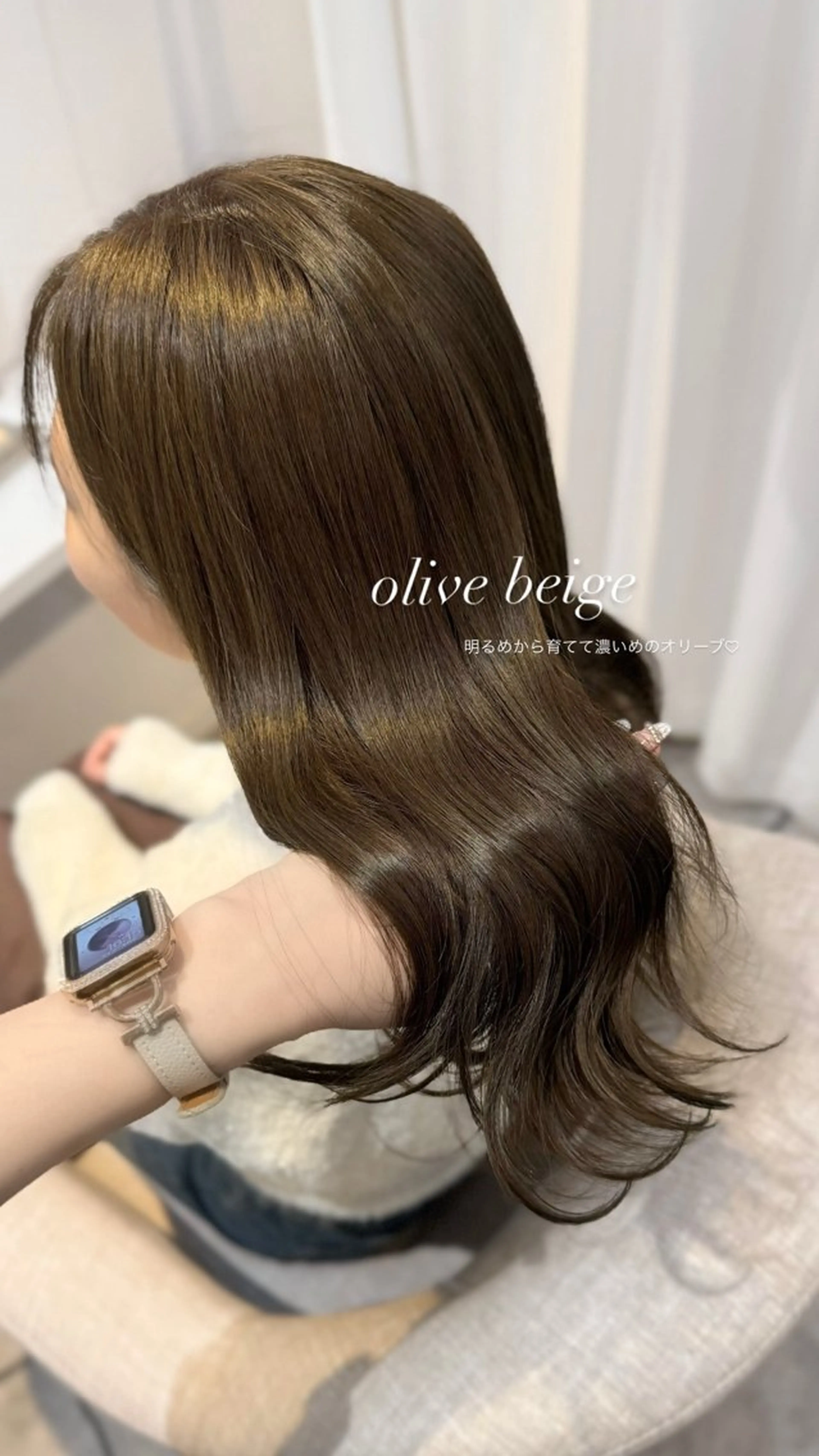 ロング カラー カット ヘアカラー トリートメント mareka/顔周り /透明感カラー🤍のヘアスタイル