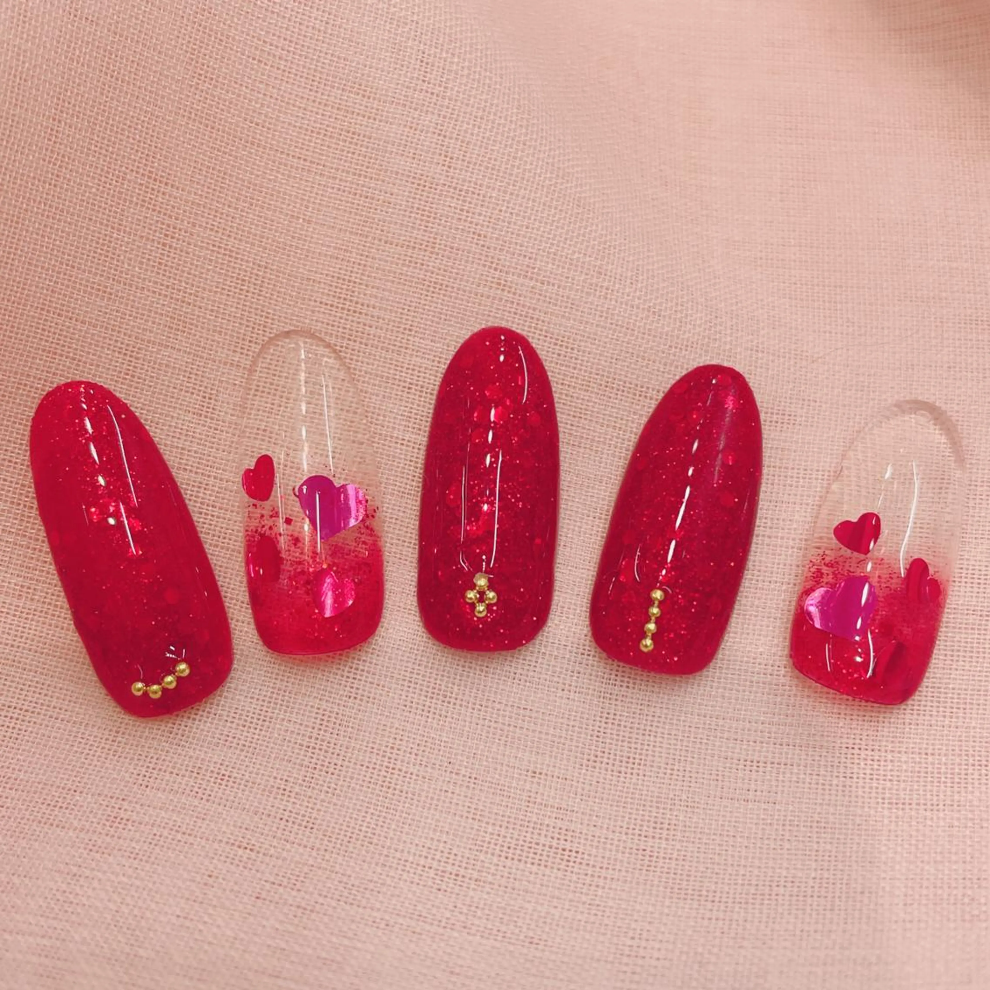 ネイル バレンタイン Blushオーナー Shiinaのネイルデザイン