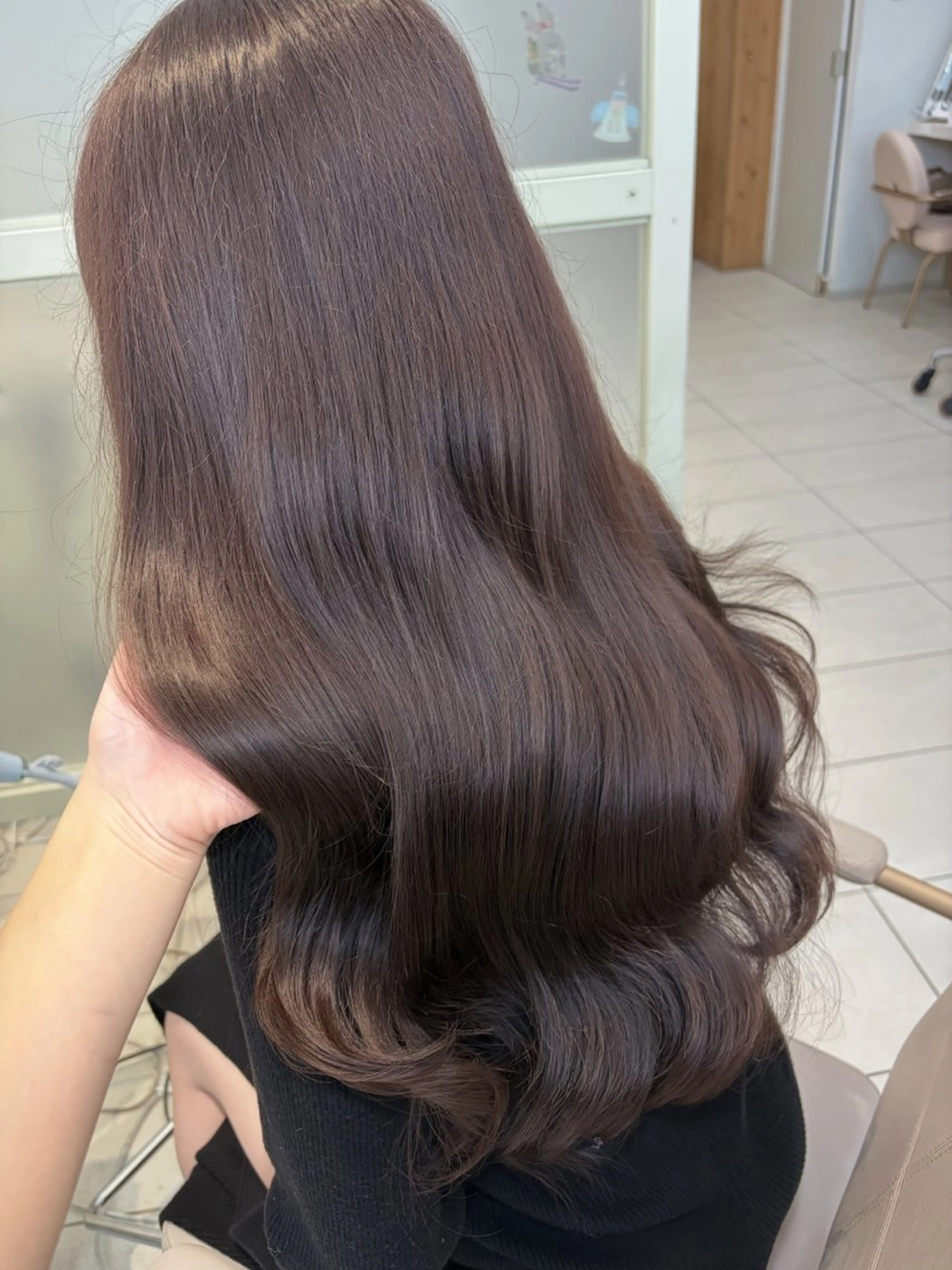 ロング カット ヘアカラー トリートメント oto🎀×美髪× シースルー前髪🤍のヘアスタイル