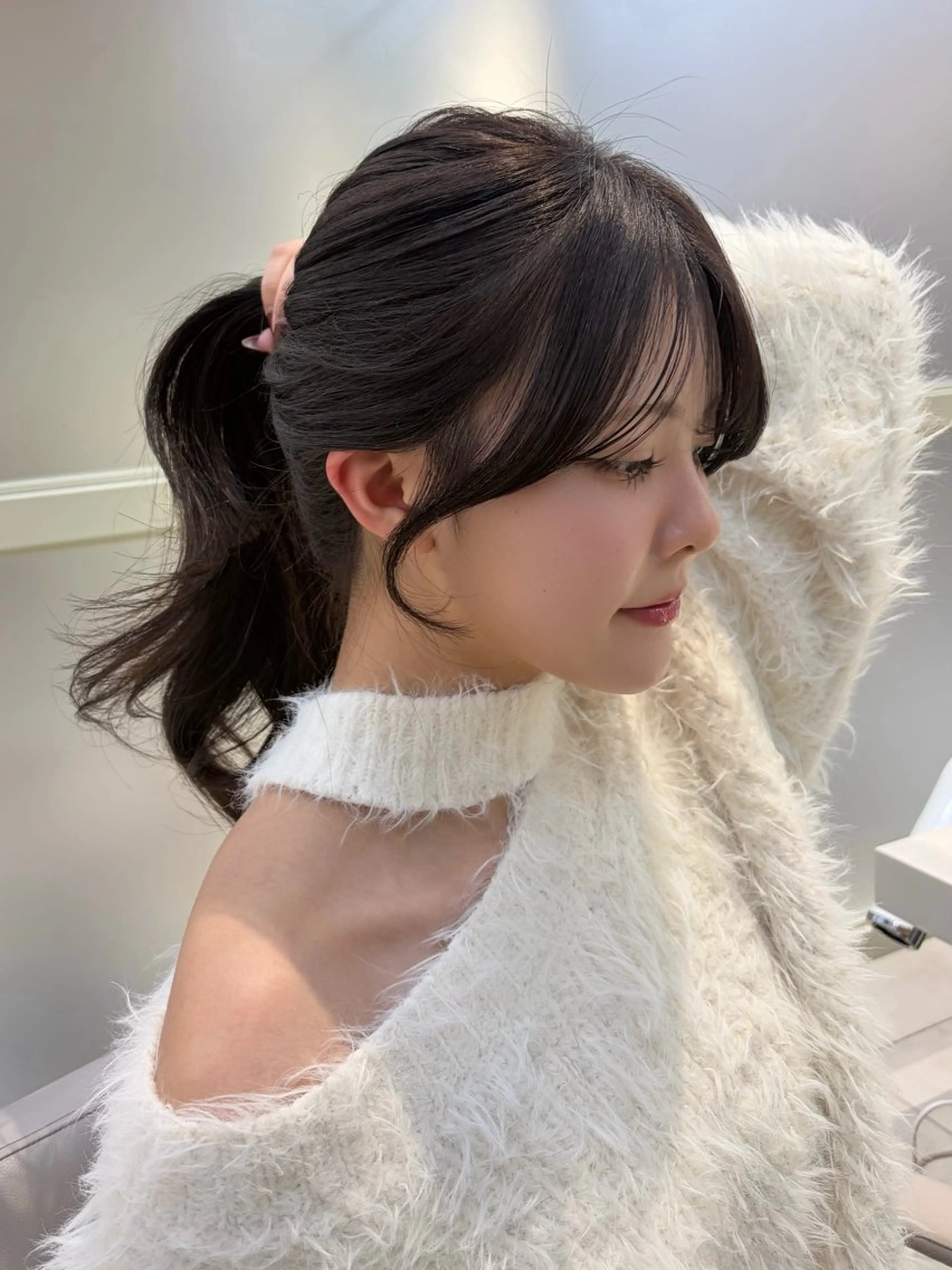 セミロング ヘアカラー トリートメント oto🎀×美髪× シースルー前髪🤍のヘアスタイル