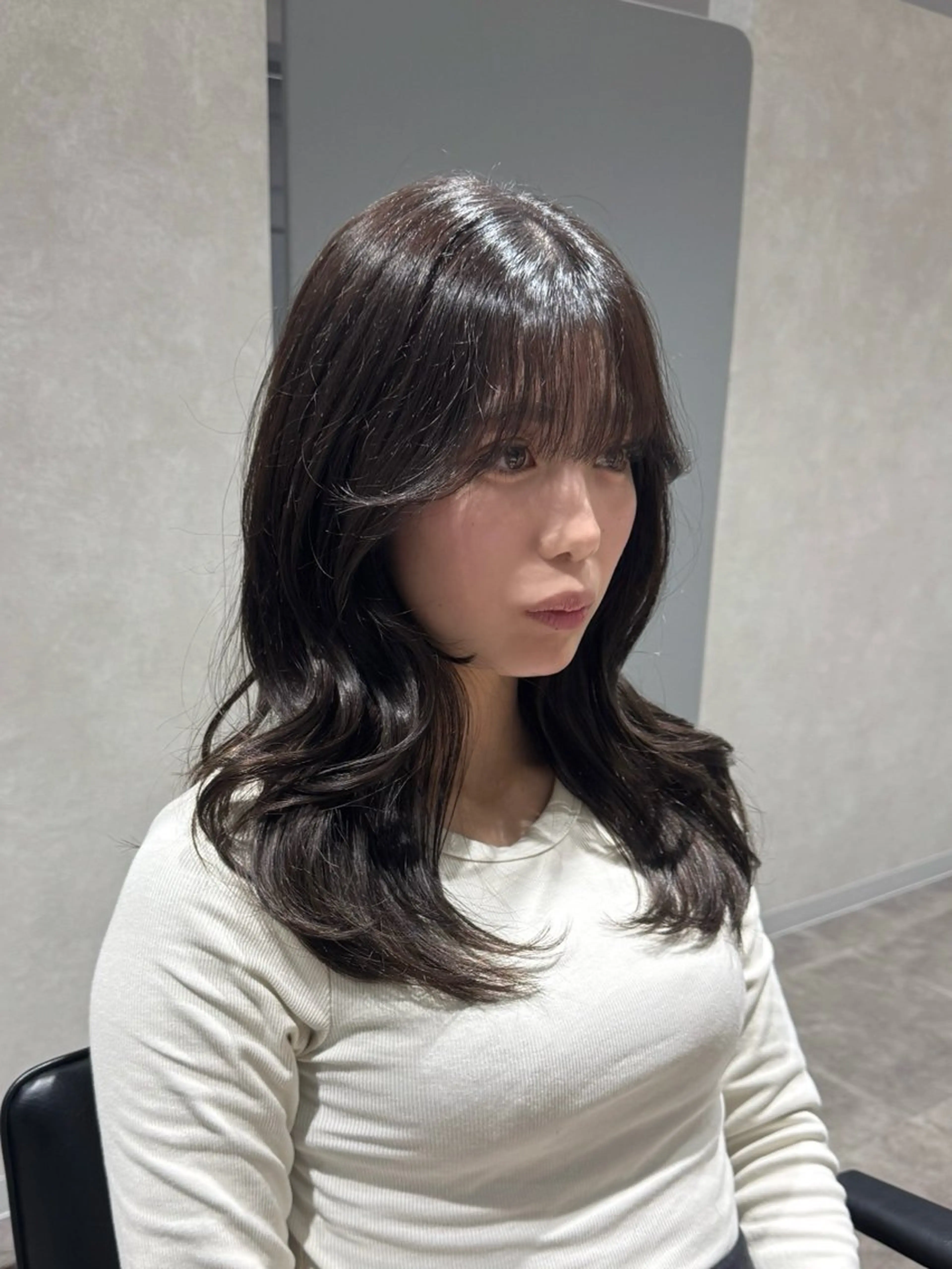 セミロング レイヤーカット カット ヘアカラー 韓国特化🇰🇷千葉 /レイヤーカット竜生のヘアスタイル