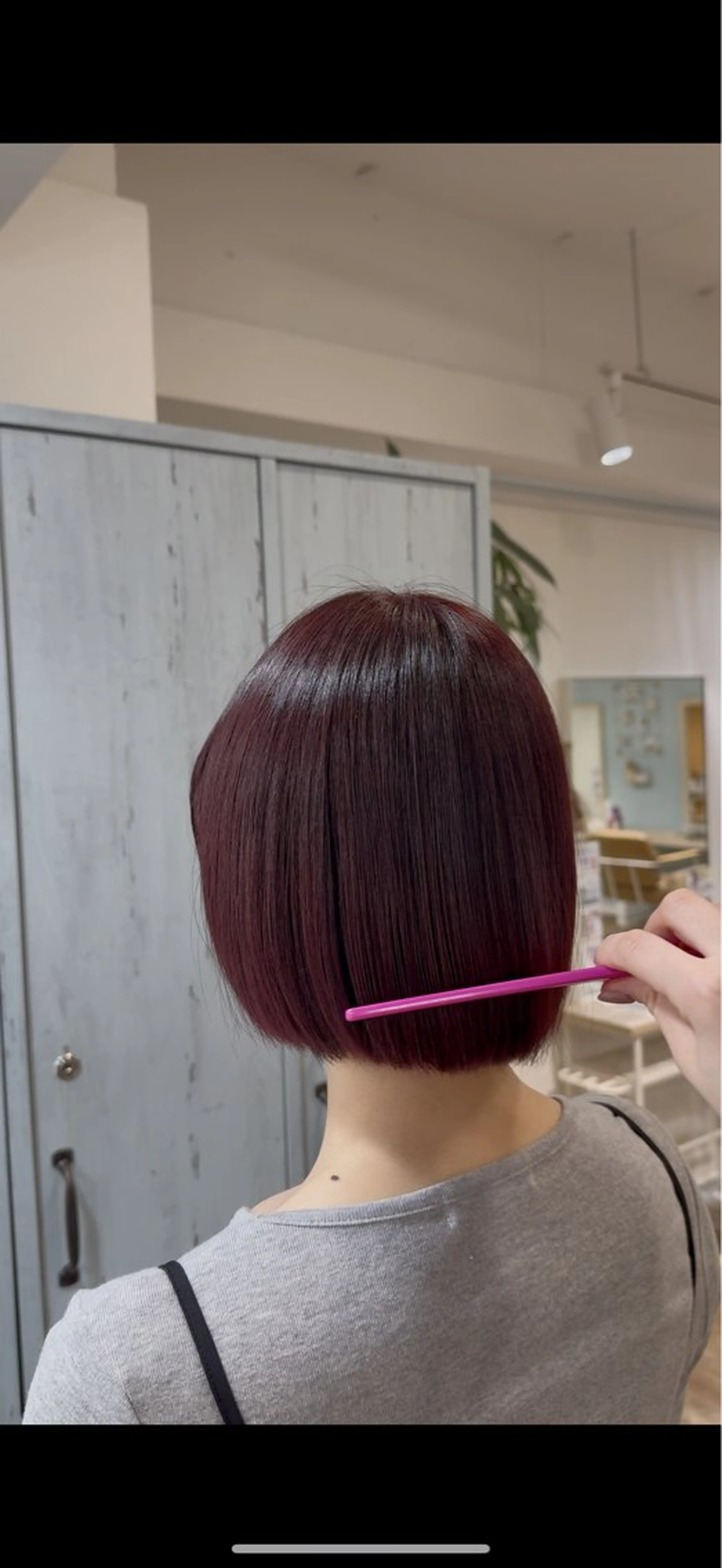 ショート カット ヘアカラー トリートメント ピンク・ラベンダー/ レイヤー/NANAのヘアスタイル