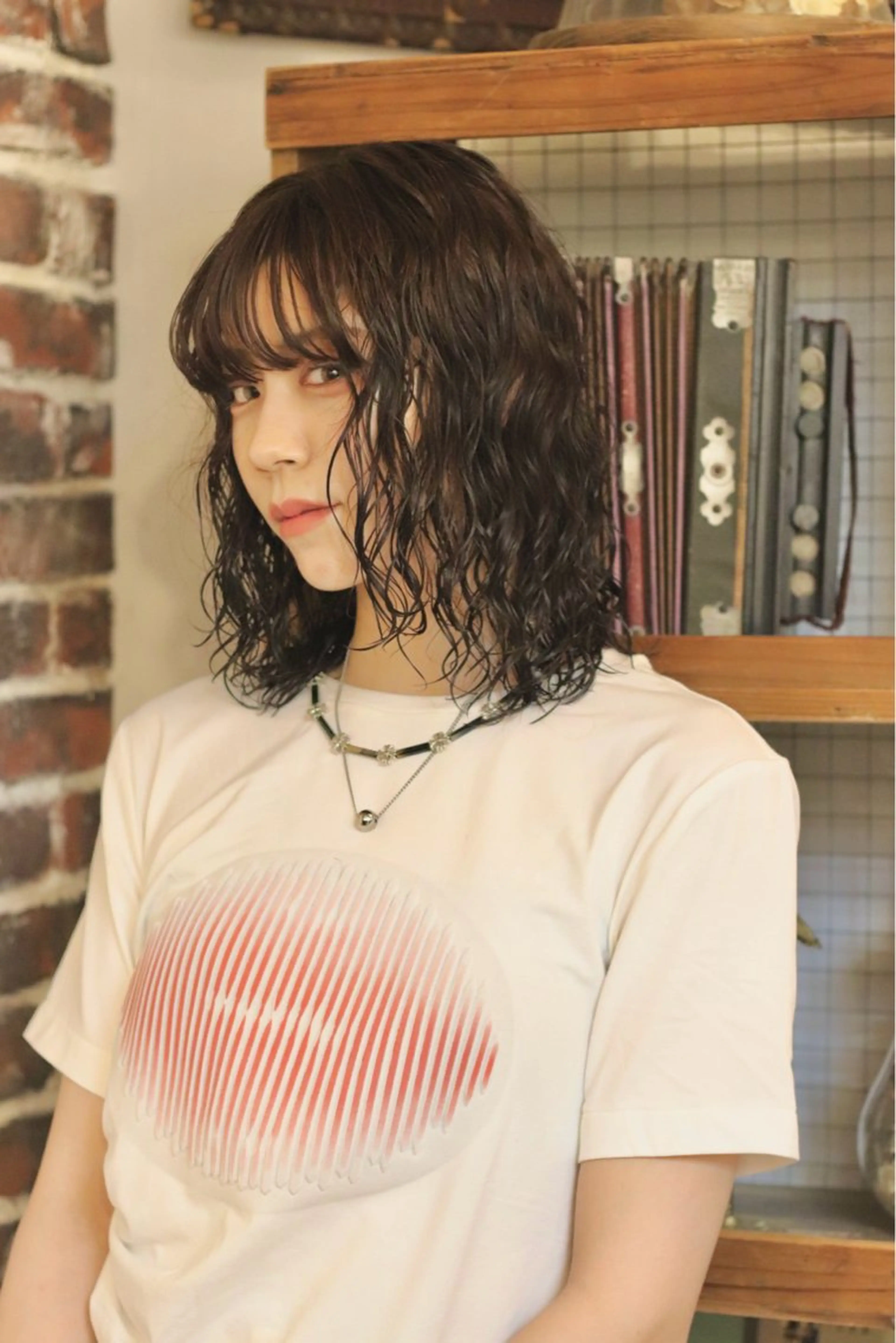 ミディアム パーマ ミディアムパーマ Joh/メンズカット /レイヤー/ブリーチのヘアスタイル