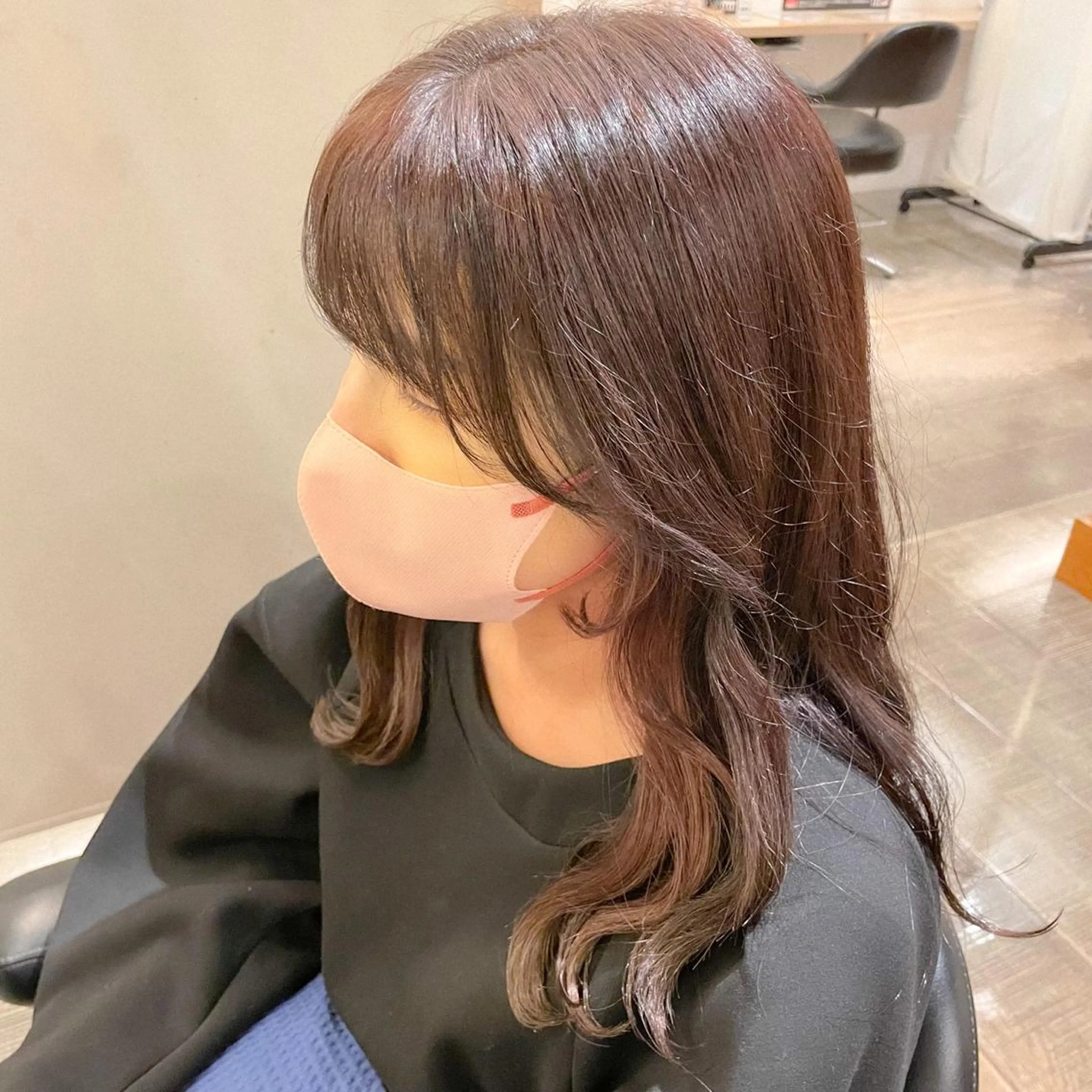 ロング カラー 落合 美穂のヘアスタイル