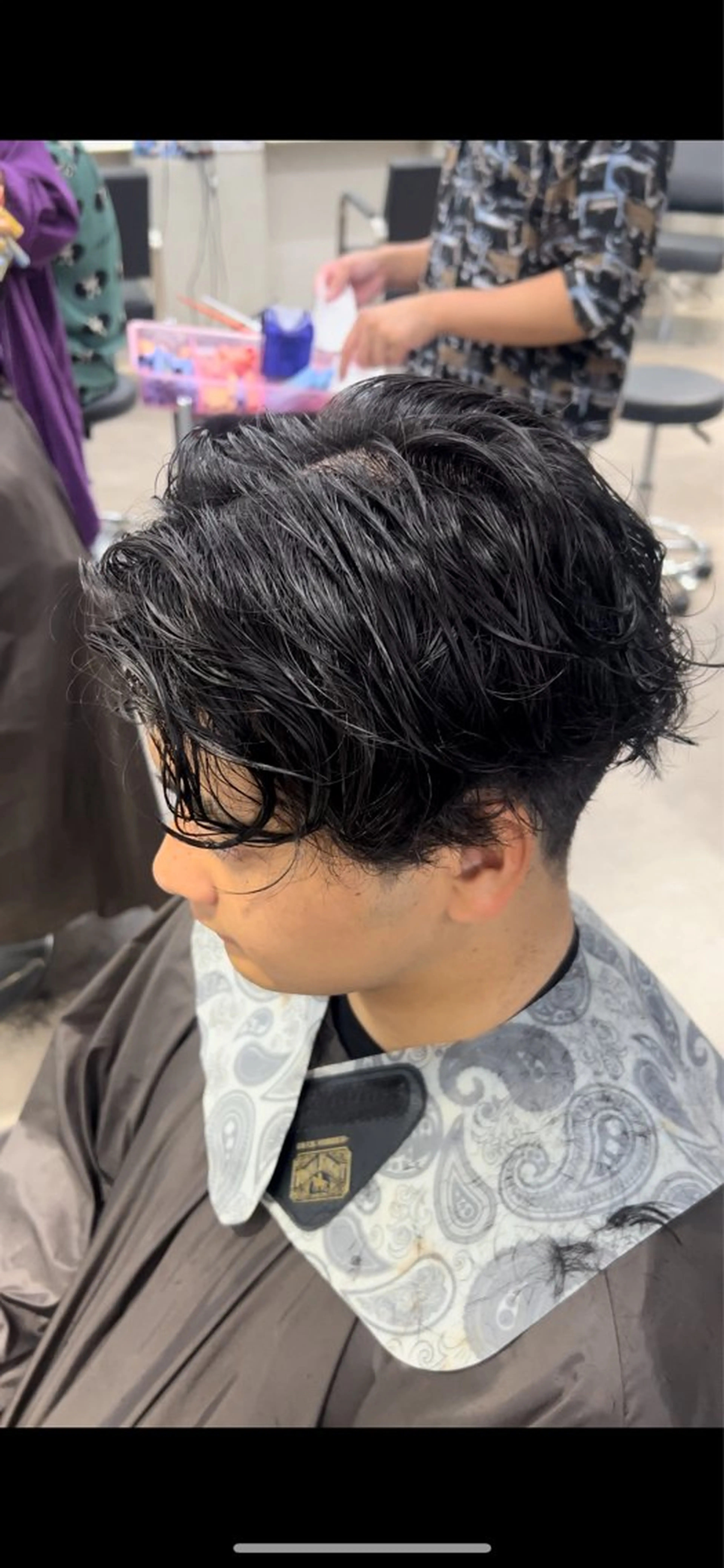 パーマ メンズ 曲がる縮毛矯正 LIBER 　岩名のヘアスタイル