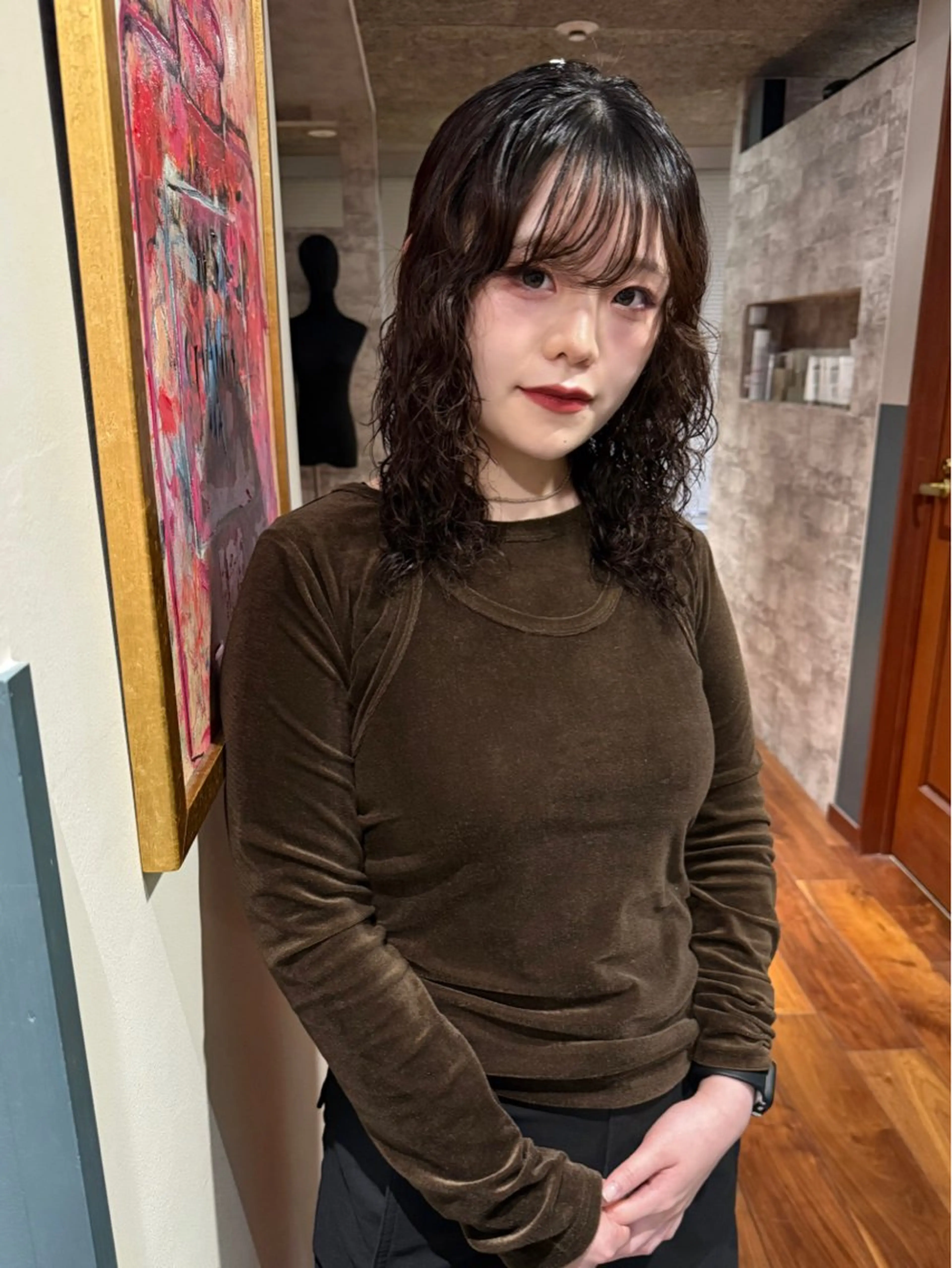 ミディアム カラー パーマ カット ヘアカラー パーマ トリートメント mai / linoah˚✧のヘアスタイル